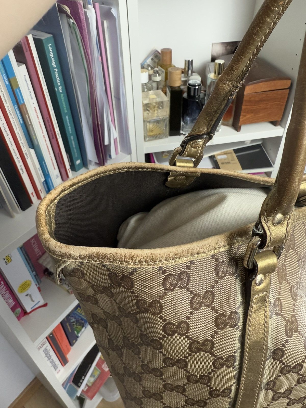 Designer × Gucci × Vintage Vintage y2k Gucci monogram tote / shopper bag luxury designer Size ONE SIZE - 11 Thumbnail