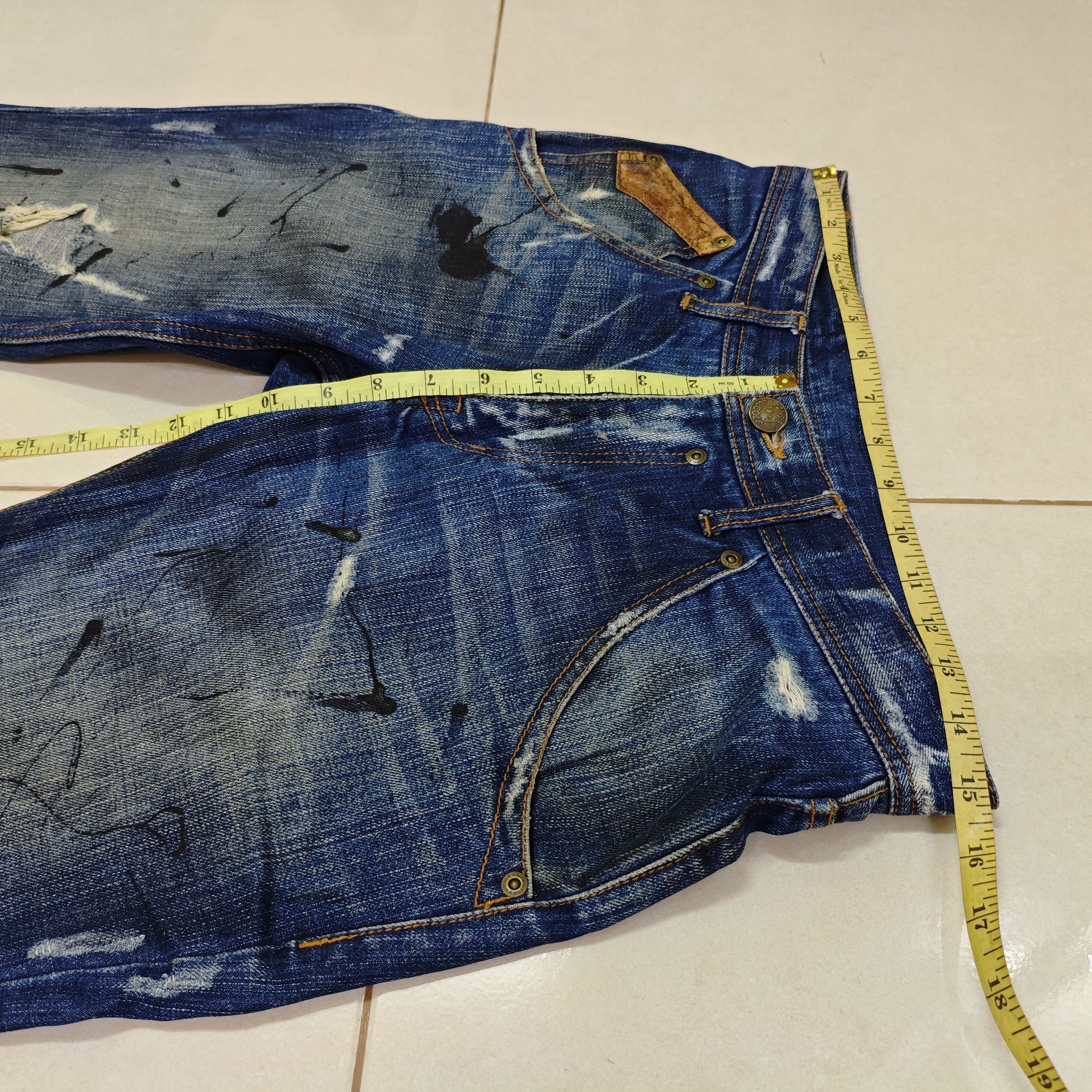 Matsuda MATSUDA MONSIEUR NICOLE Distressed Paint Splatter Jeans Size US 30 / EU 46 - 16 Thumbnail