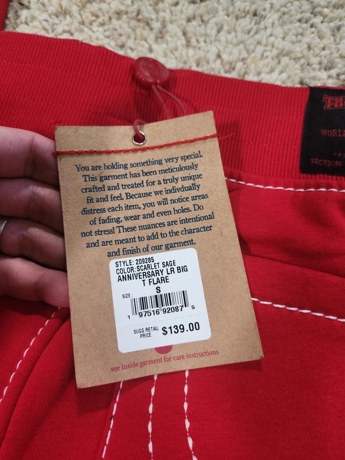 True Religion NEW True Religion Pull-On Flare Jeans Red Anniversary Small Size 28" / US 6 / IT 42 - 3 Thumbnail