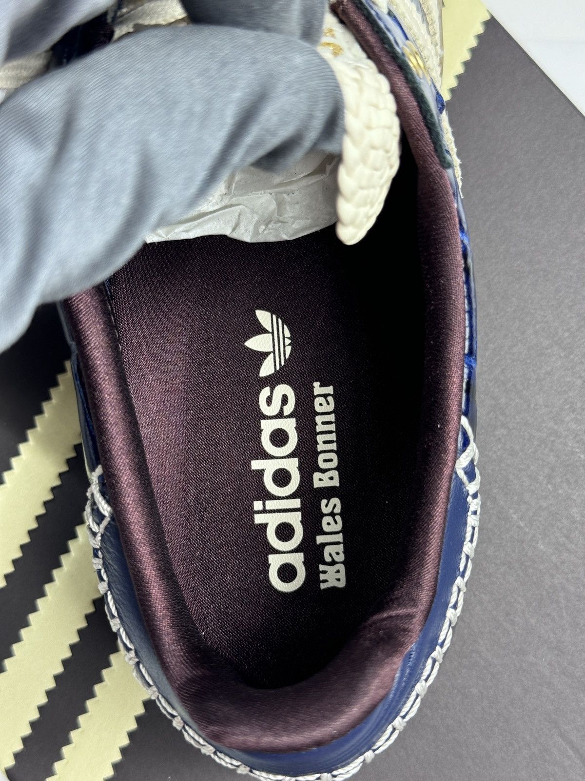 Adidas × Wales Bonner ADIDAS SAMBA NAVY CROC SNEAKERS Size US 4.5 / IT 34.5 - 8 Thumbnail
