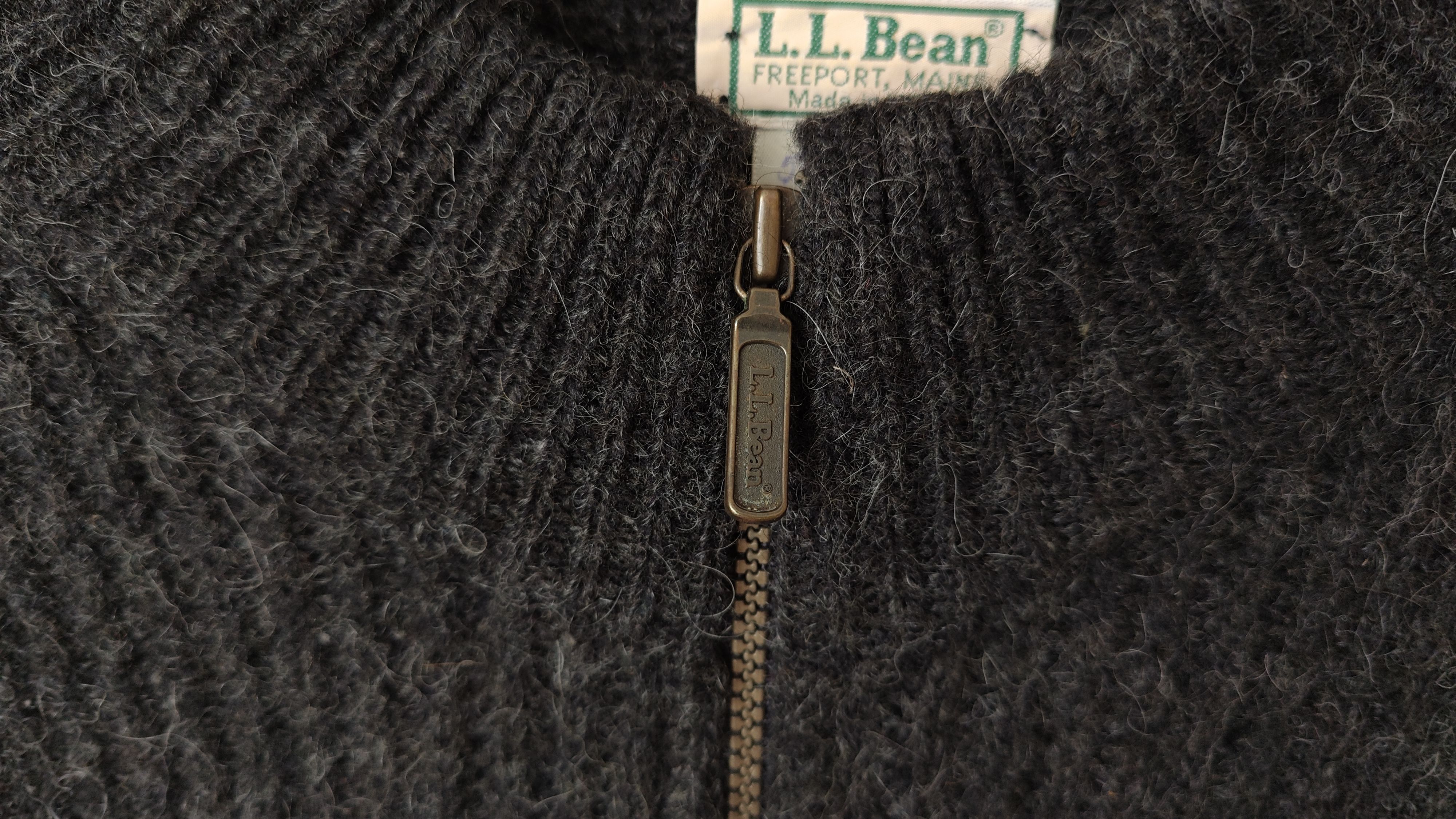 L.L. Bean L.L. Bean LL Bean 80s Vintage Heavy Knitted Wool Zip Sweater Size US L / EU 52-54 / 3 - 2 Thumbnail