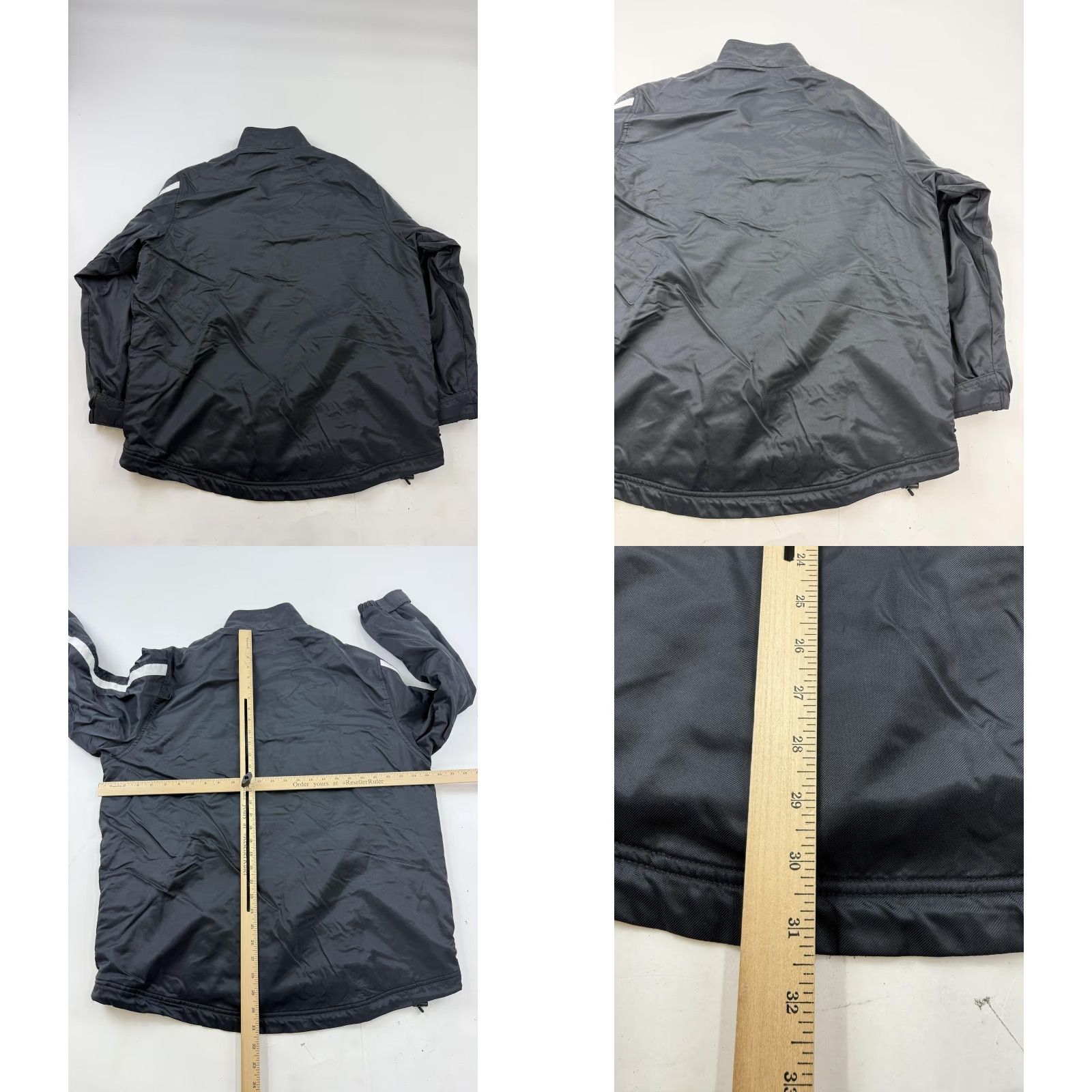 Nike Vtg Nike Jacket Mens Medium Black Full Zip Fleece Lined Reflective Windbreaker Size US M / EU 48-50 / 2 - 8 Thumbnail