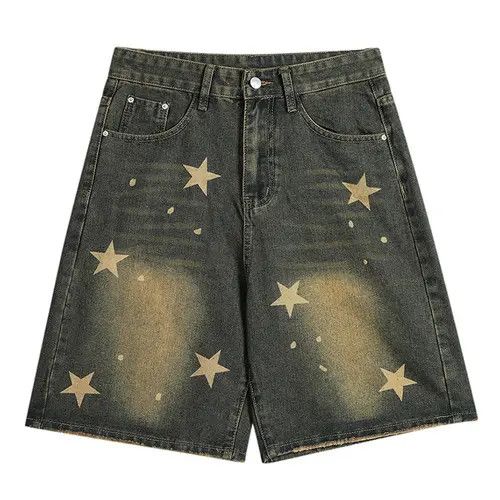 Japanese Brand Gotou #30 Vintage Denim Short Star Printed Streetwear Size US 31 - 6 Thumbnail