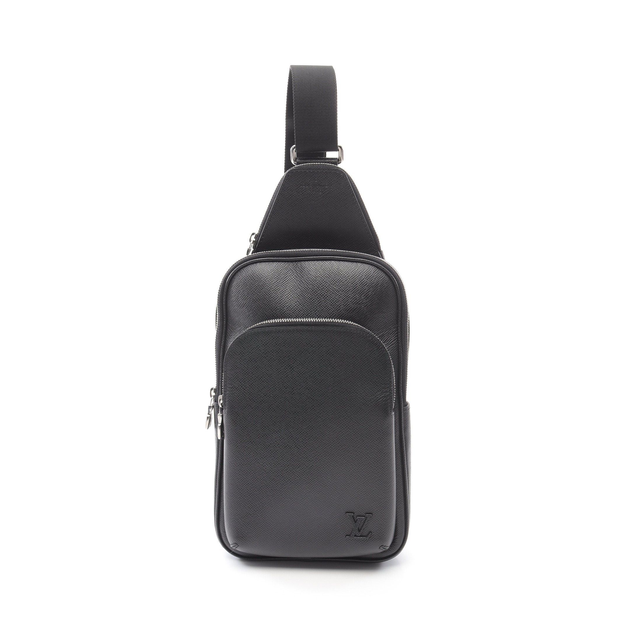 Louis Vuitton Avenue Sling Bag Taiga Body Leather Black, Men's