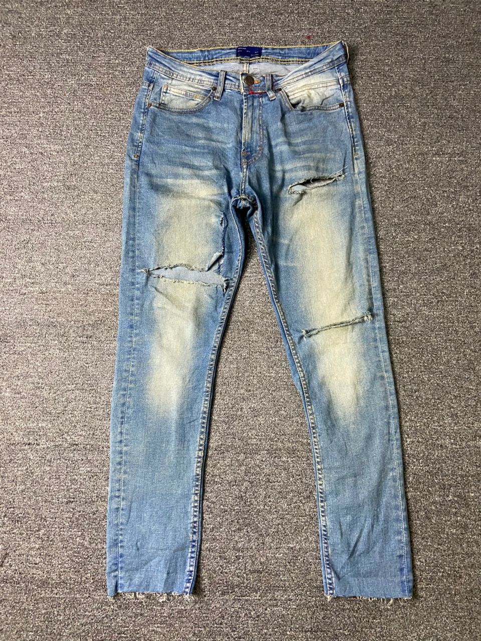 Designer × Vintage × Zara ZARA MAN 1975 Distressed Denim Ripped Jeans (131) Size US 30 / EU 46 - 1 Thumbnail