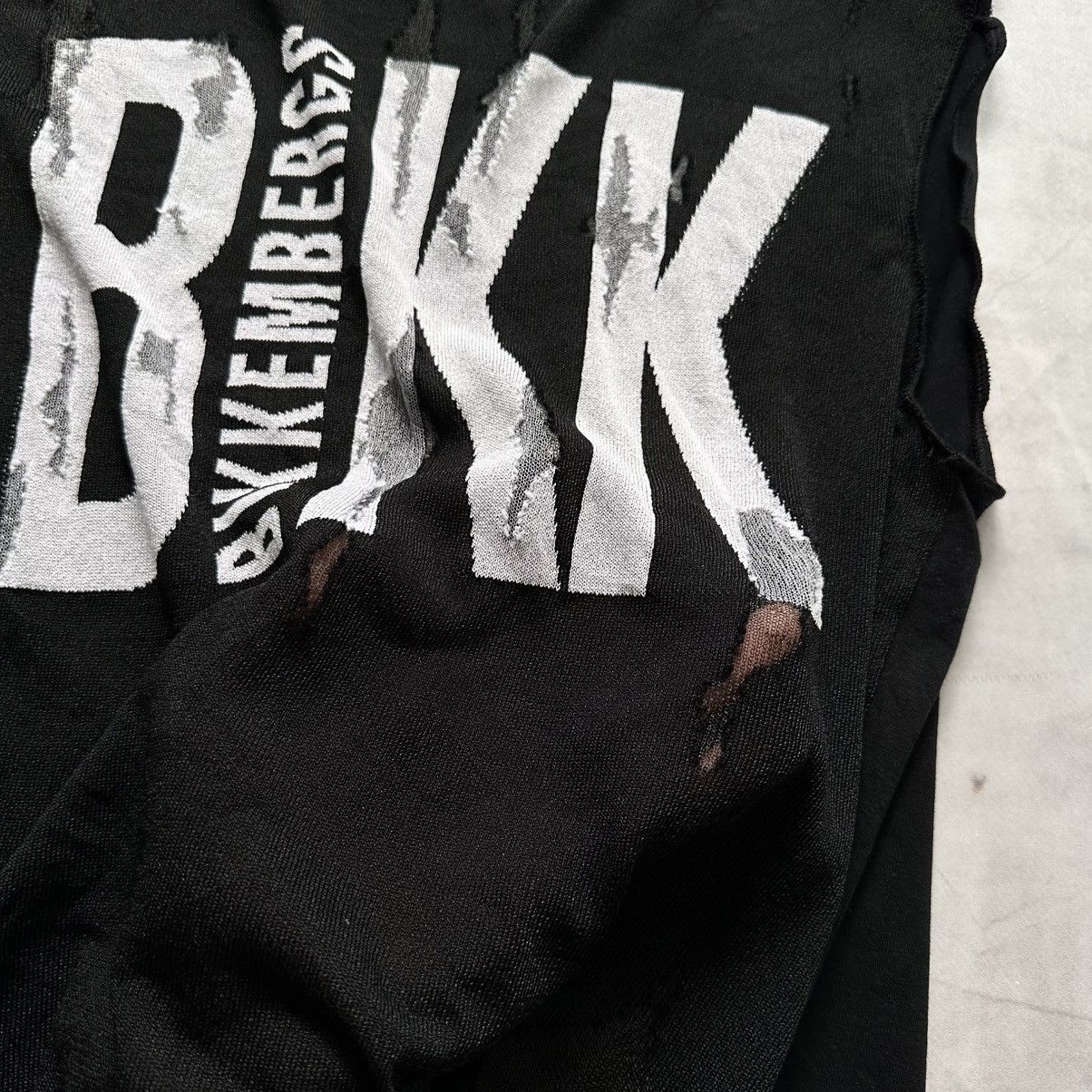 Dirk Bikkembergs Archive Dirk Bikkembergs Punk Distressed Knit Vest Tank Top Size US M / EU 48-50 / 2 - 9 Thumbnail