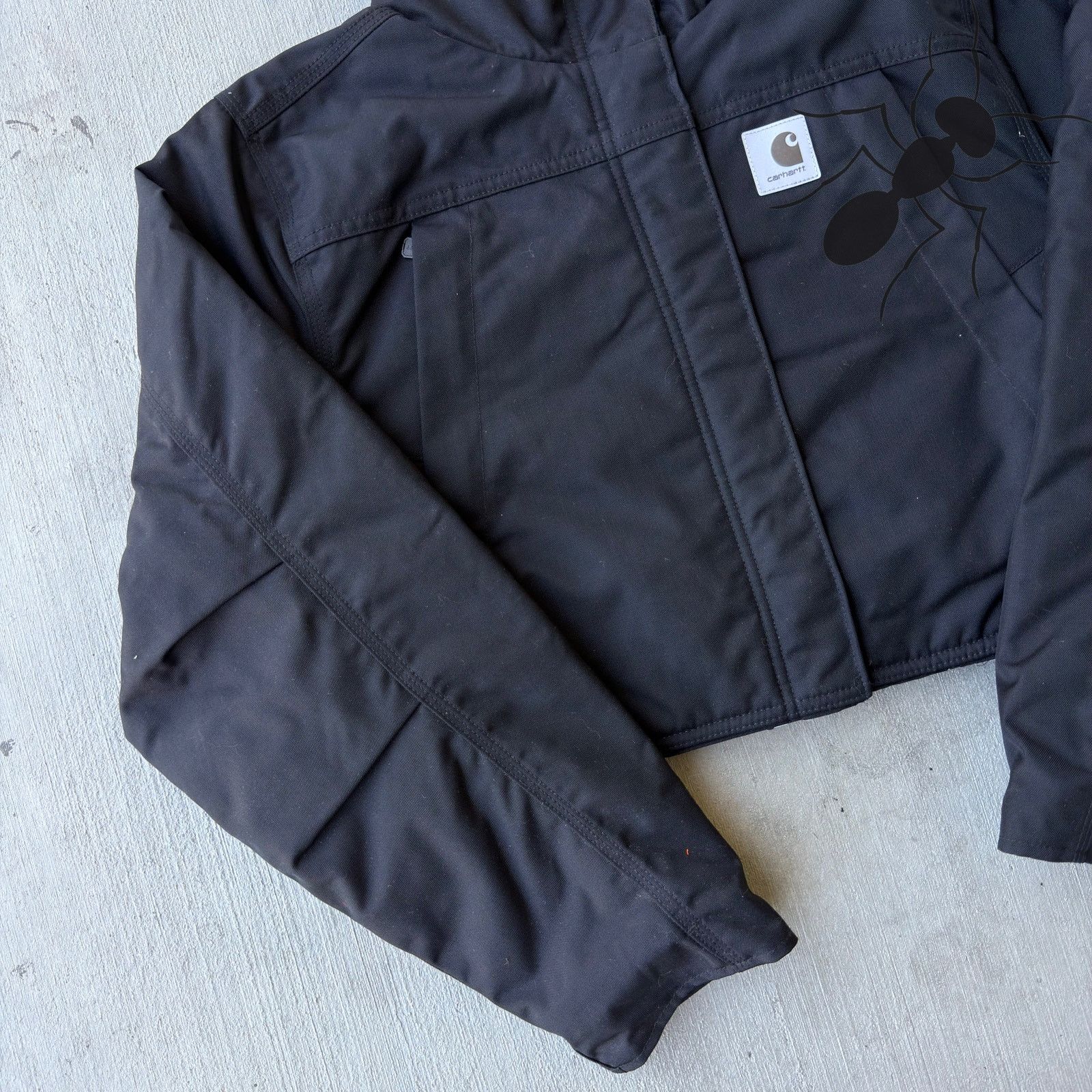 Carhartt × Vintage Carhartt black cropped quilted work wear jacket Size US L / EU 52-54 / 3 - 2 Thumbnail