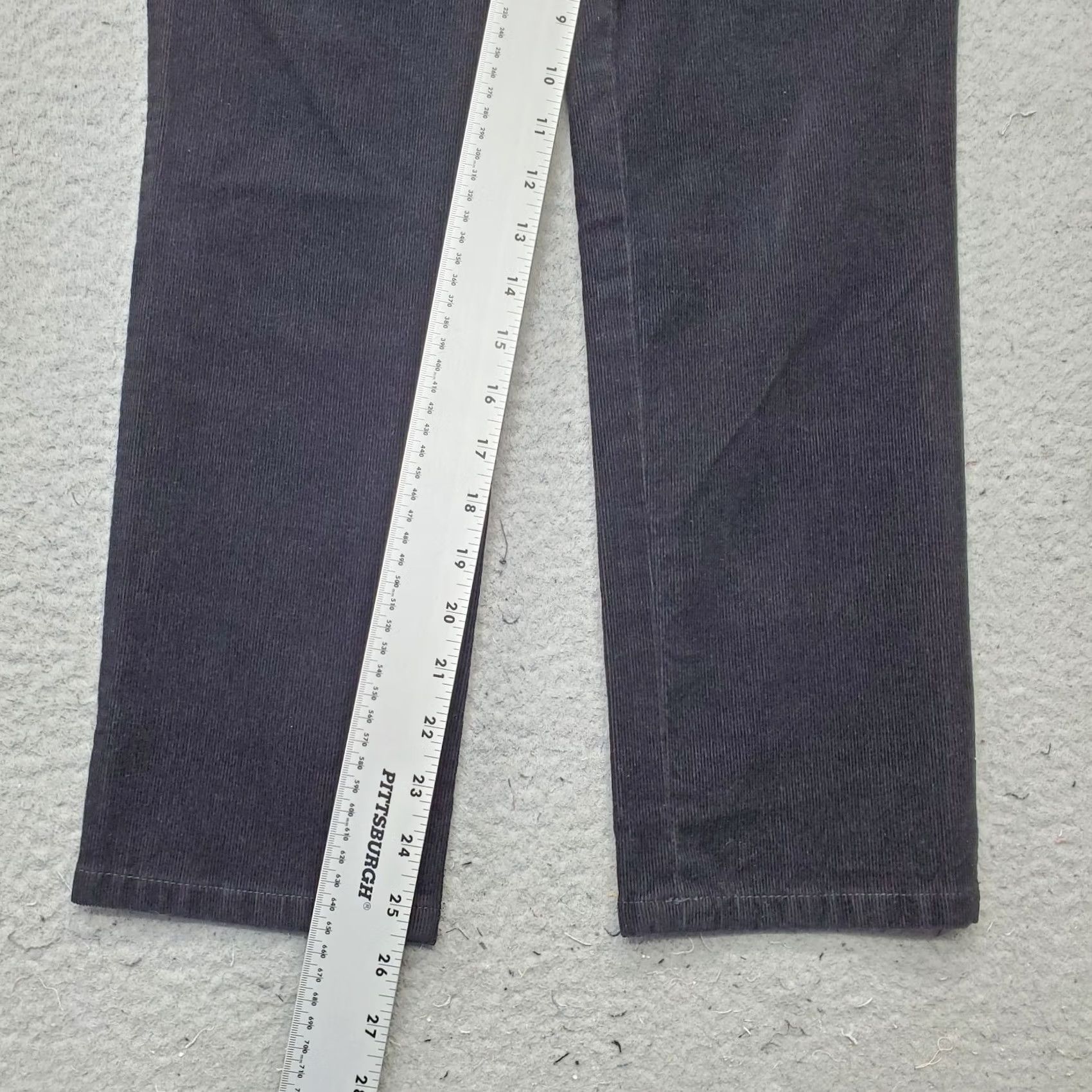 Talbots Talbots Womens Corduroy Pants 2P Black Stretch Slimming Straight Leg Side Zip Pants Size 26" / US 2 / IT 38 - 4 Thumbnail