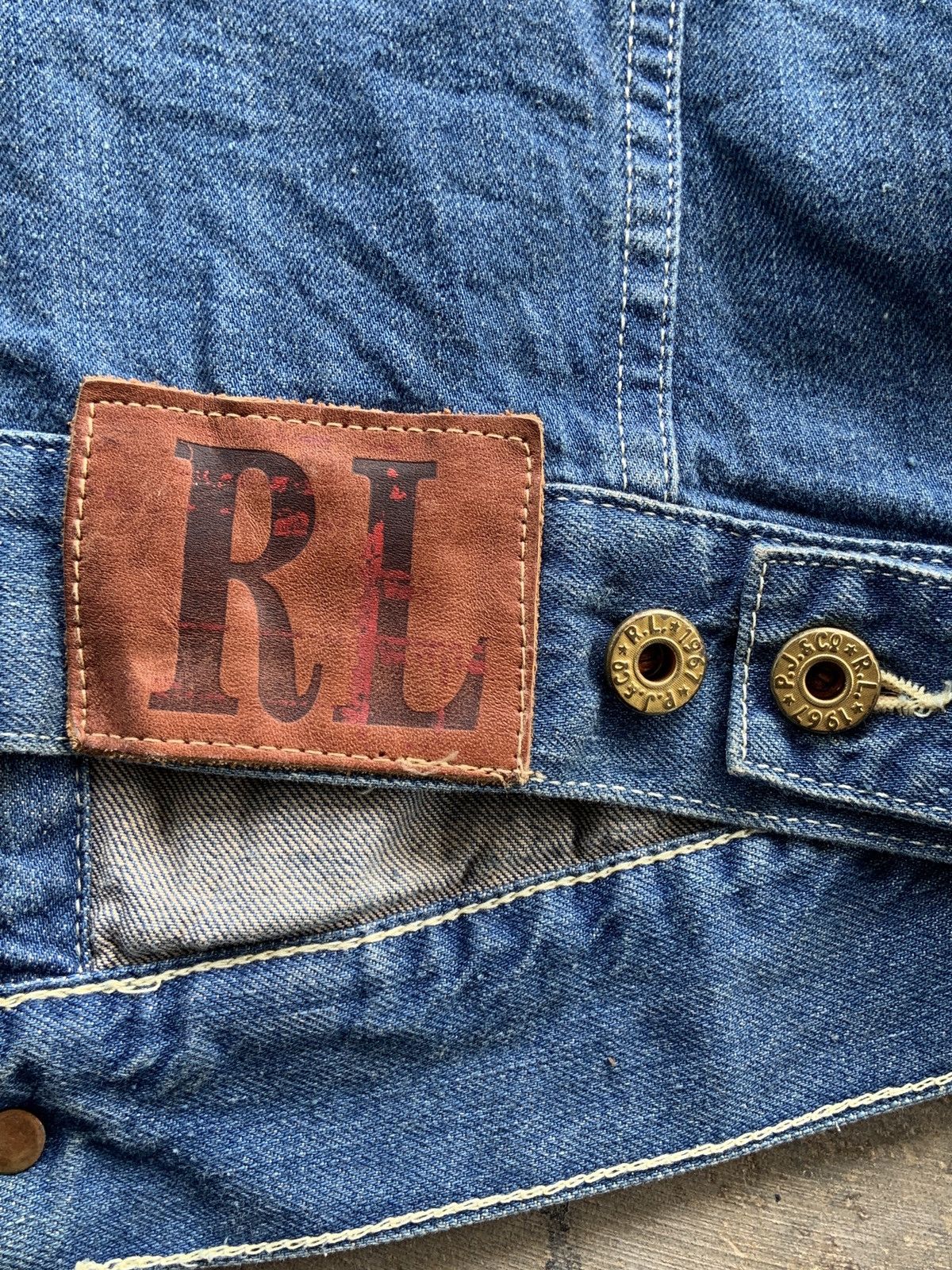 Polo Ralph Lauren Spring 2007 Polo Ralph Lauren Stadium Bear Blue Denim Jacket Size US M / EU 48-50 / 2 - 7 Thumbnail