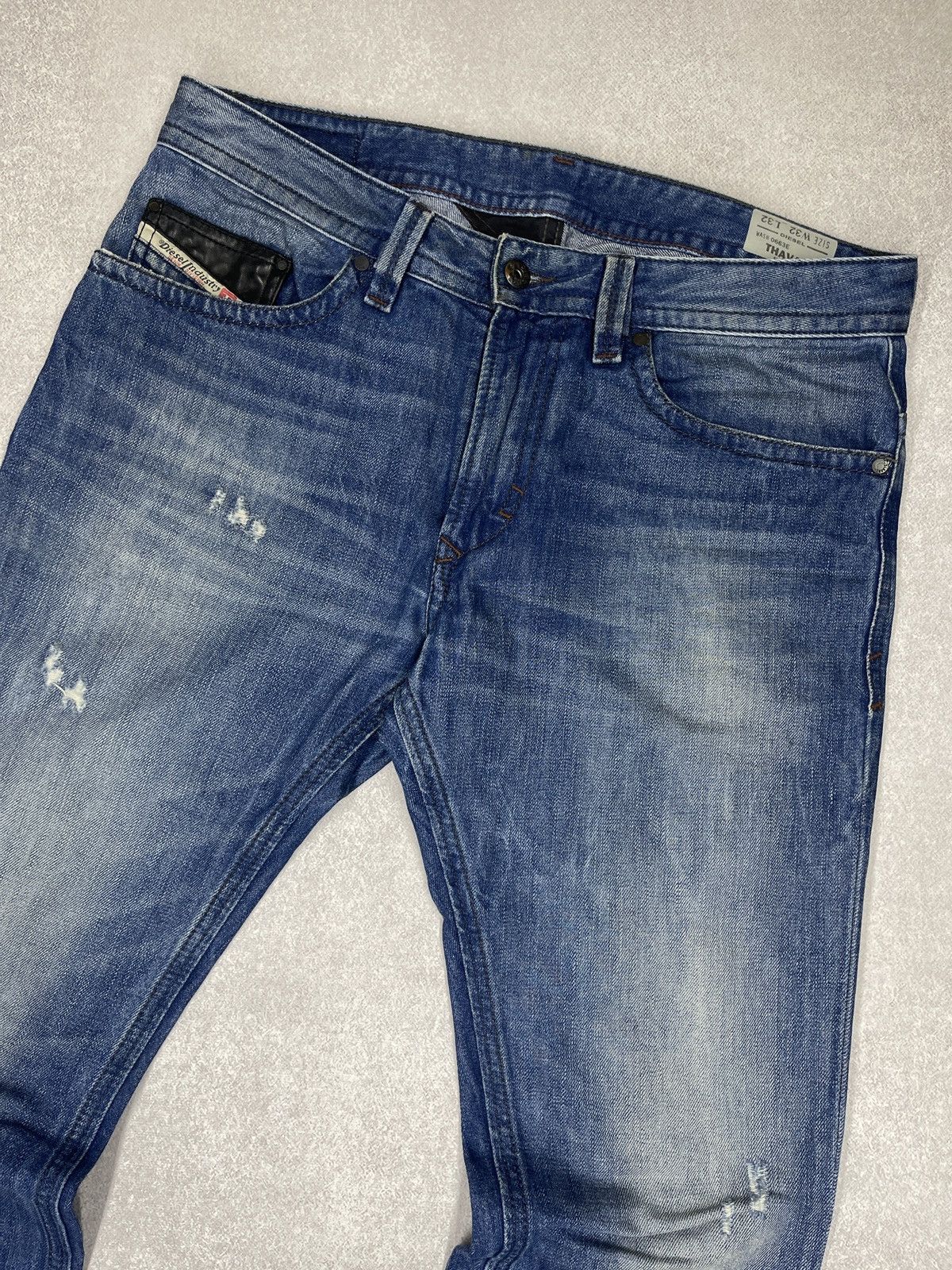 Diesel Mens Diesel Thavar Denim Jeans Blue Y2K Size US 32 / EU 48 - 7 Thumbnail