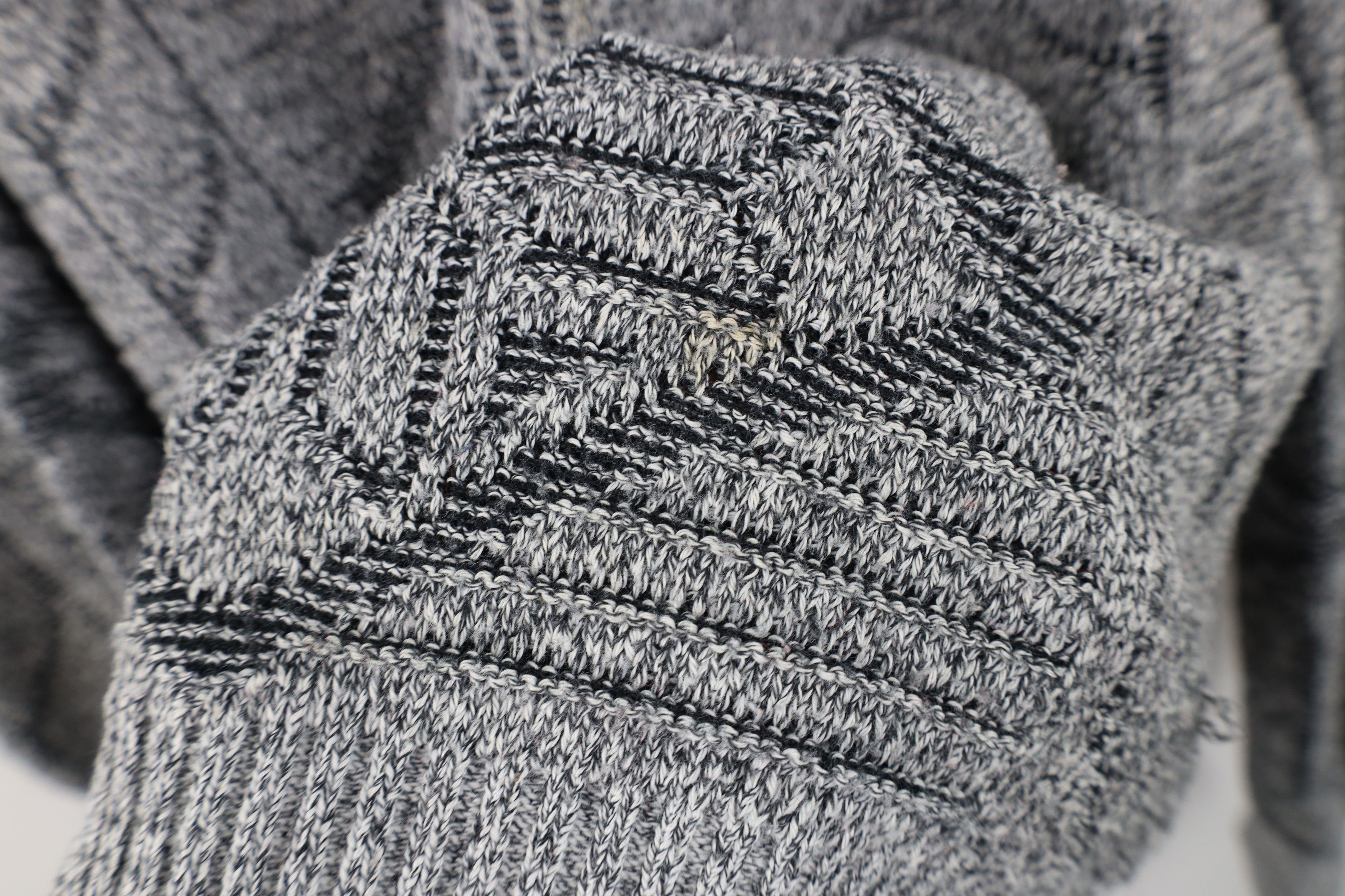 Vintage Vintage 90s Streetwear Ribbed Knit Crewneck Sweater Gray Size US M / EU 48-50 / 2 - 4 Thumbnail