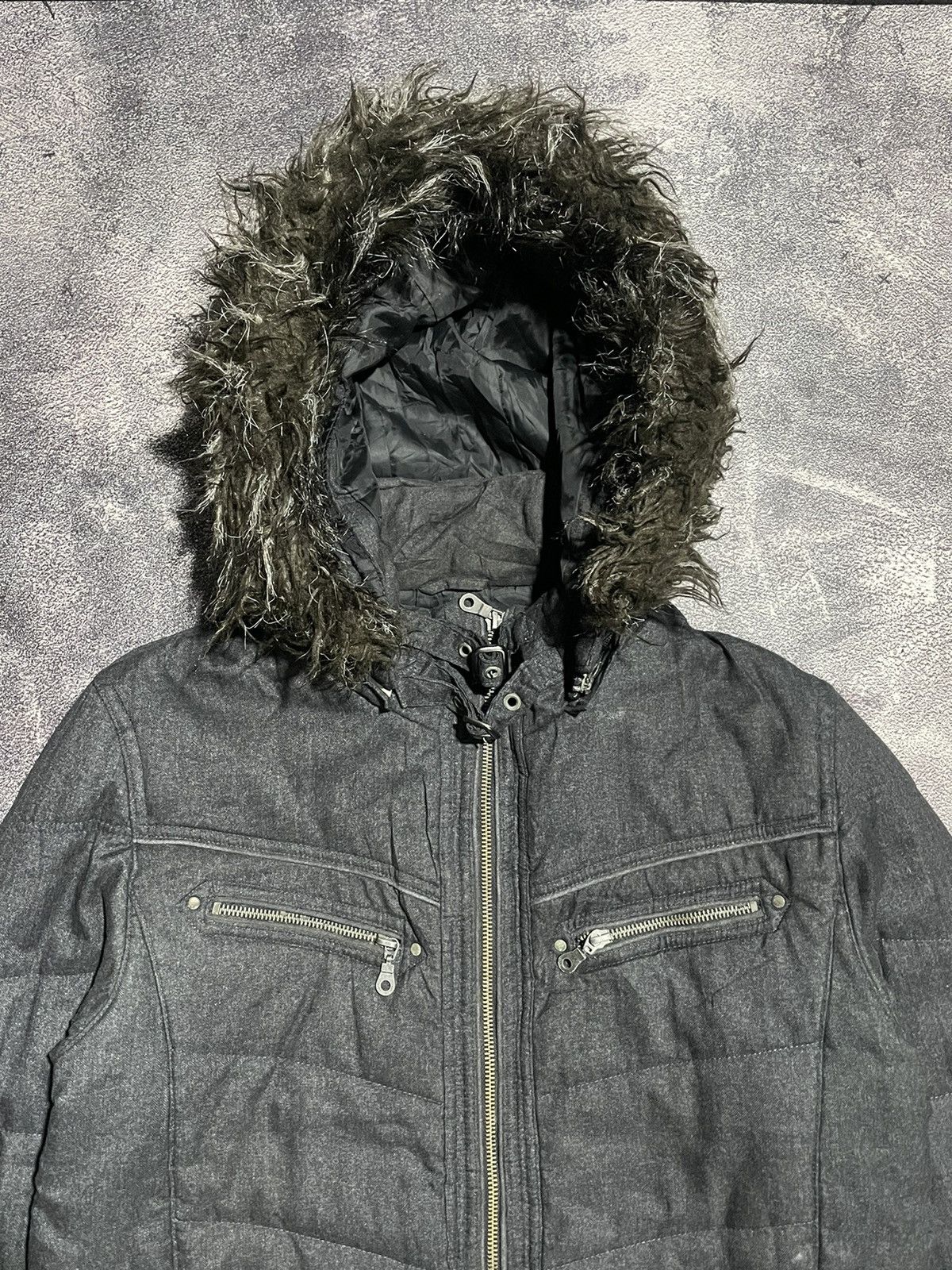 If Six Was Nine Mossimo Faux Fur Jacket Size L / US 10 / IT 46 - 2 Thumbnail
