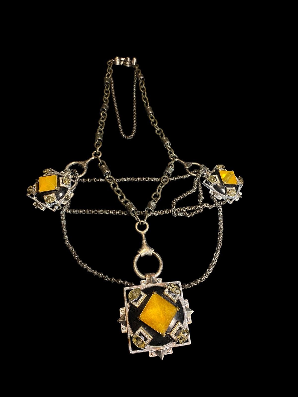Allsaints AllSaints Multi-Chain Industrial Pendant Necklace Size ONE SIZE - 5 Thumbnail