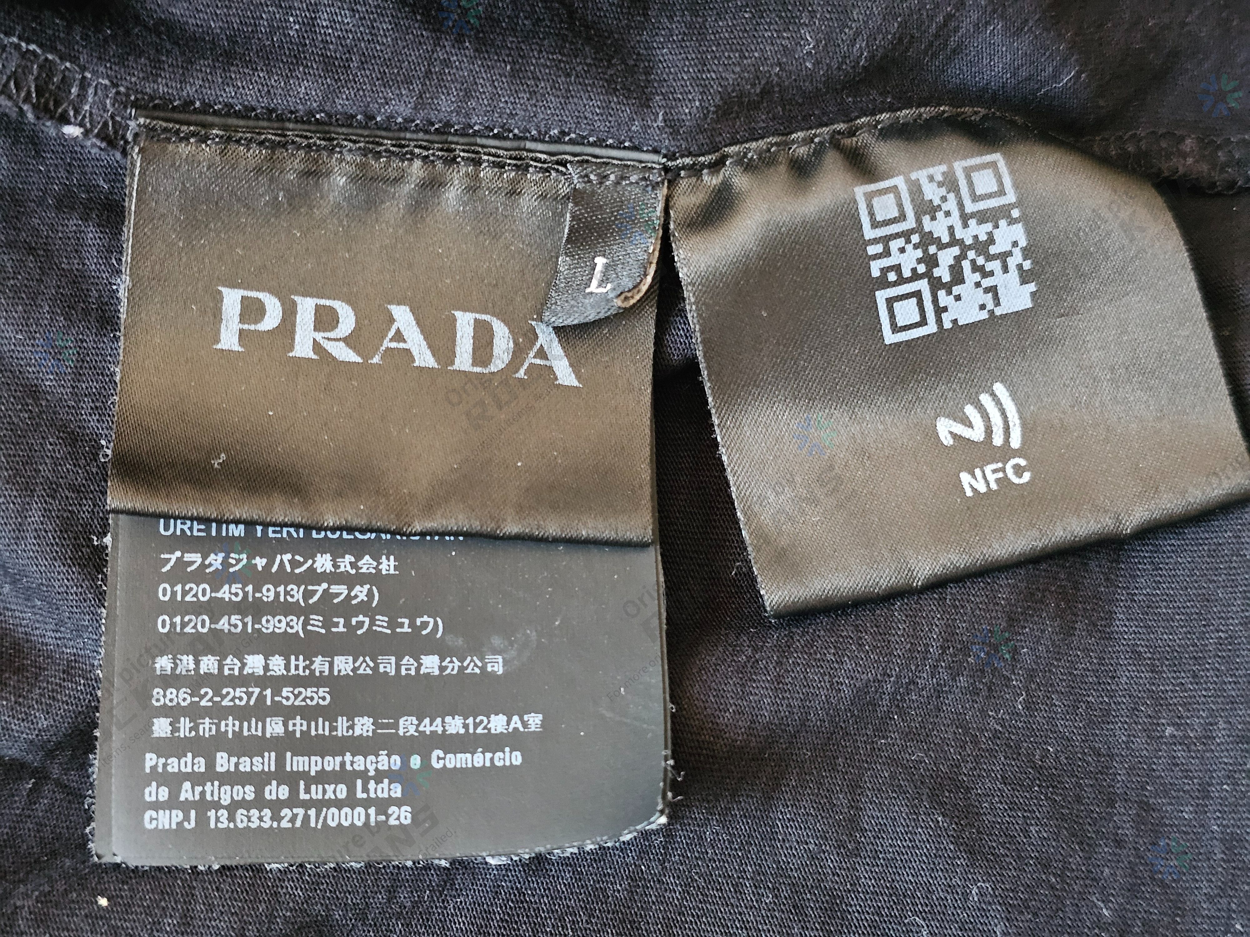 Prada PRADA 23SS Side Logo Tshirt Black Size L Size US L / EU 52-54 / 3 - 5 Thumbnail