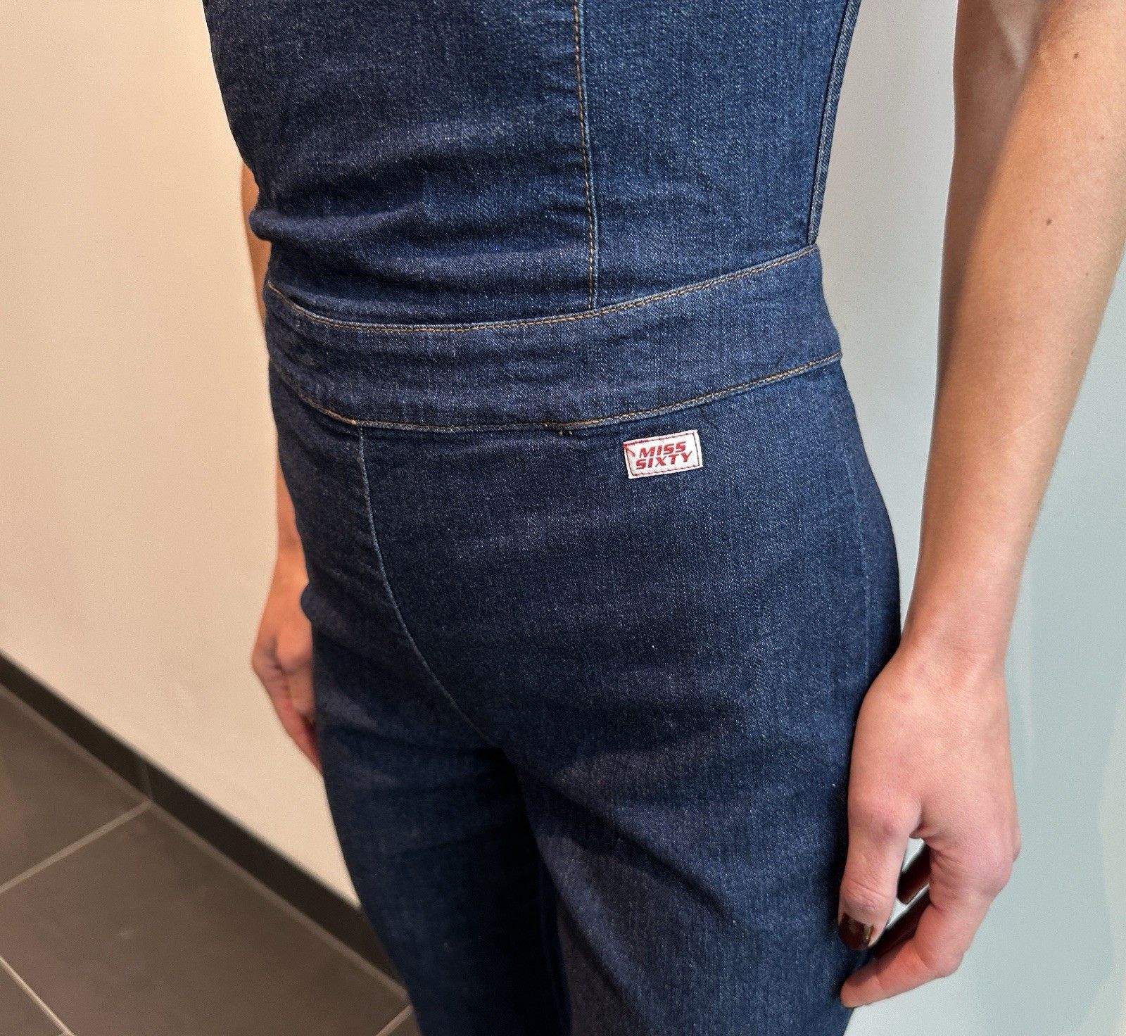 Miss Sixty Miss Sixty Jumpsuit Open Back Vintage Y2k Festival Denim Size 26" / US 2 / IT 38 - 10 Thumbnail