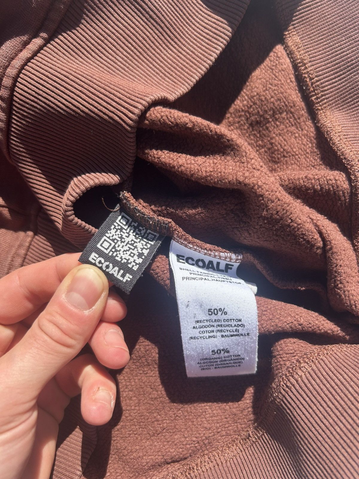 ECOALF Ecoalf Women Hoodie Brown Recycled Organic Cotton Size S Size S / US 4 / IT 40 - 9 Thumbnail