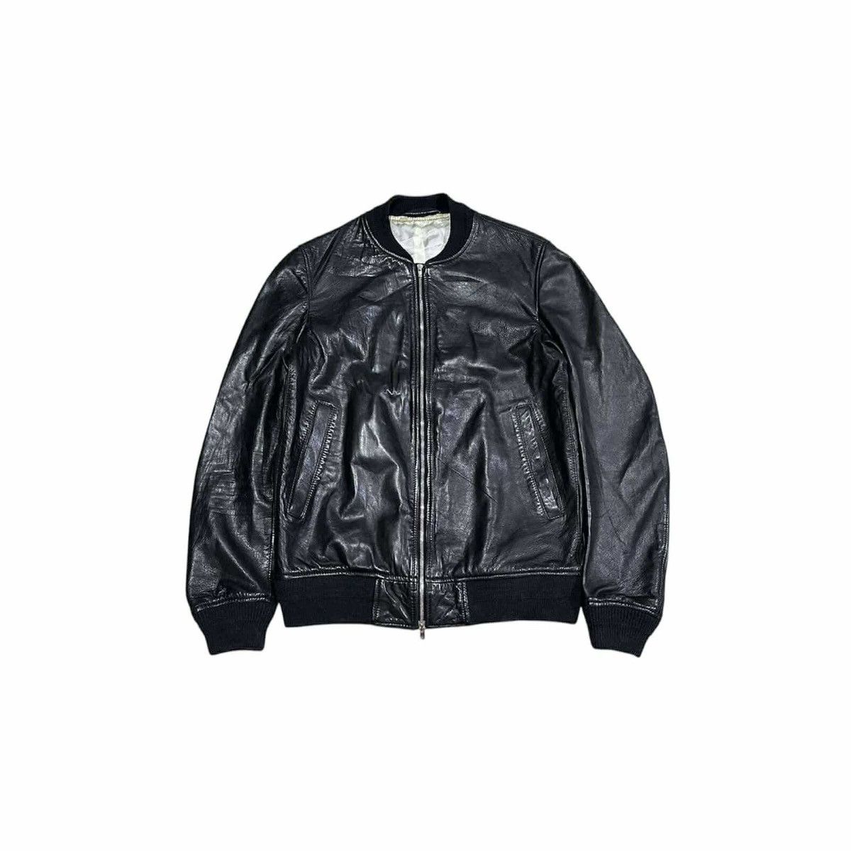 14th Addiction × Japanese Brand × KMRii 🔥Rare Y2K Archived Abahouse Sheepskin Leather Bomber Jacket Size US M / EU 48-50 / 2 - 2 Thumbnail