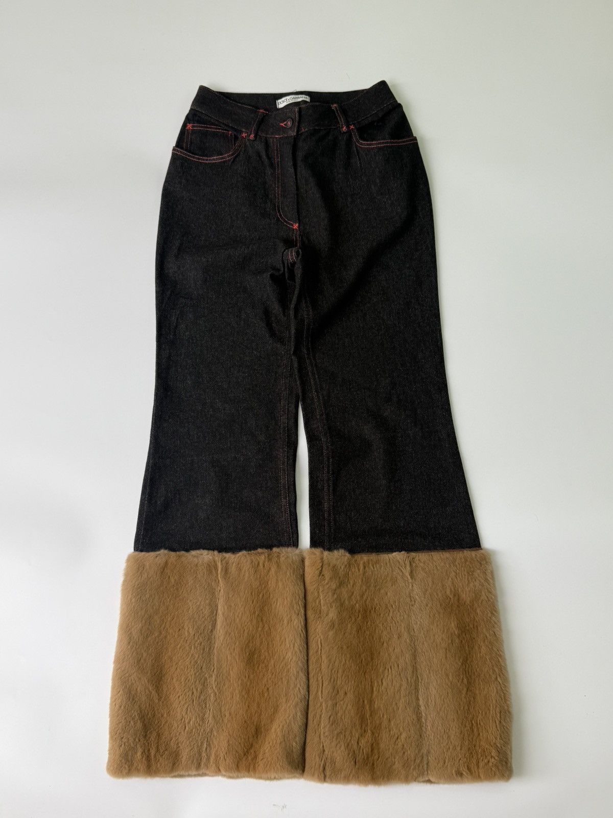 Dolce & Gabbana Rare Dolce & Gabbana F/W 1999 Fur Cuff Pants Size 27" / US 4 / IT 40 - 2 Thumbnail
