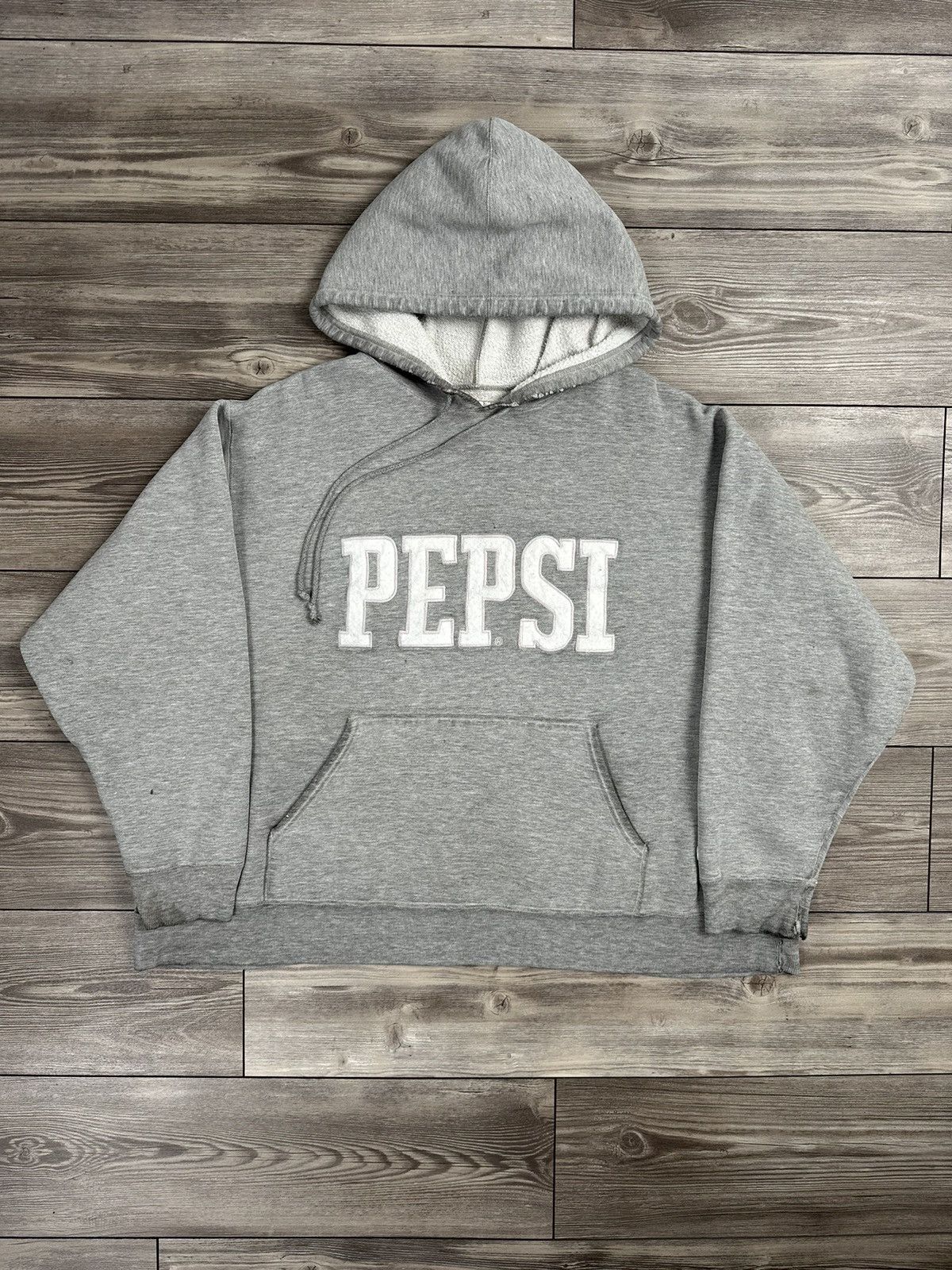 Pepsi × Vintage Vintage 90’s Thrashed Pepsi Hoodie Size US XL / EU 56 / 4 - 1 Thumbnail
