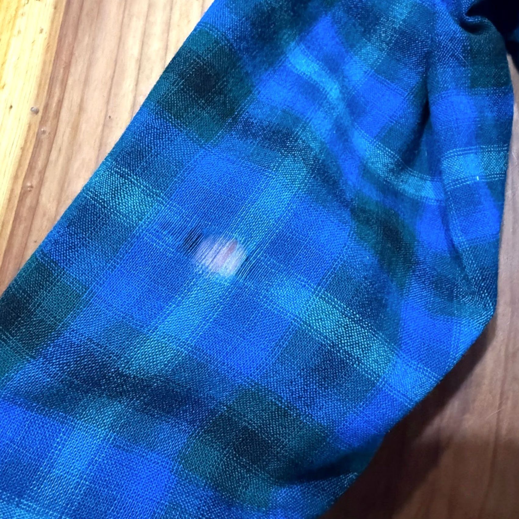 Pendleton VINTAGE Pendleton Jacket XL Blue 60s Wool Button Chore Coat Car Blazer Plaid OO24 Size 46R - 6 Thumbnail