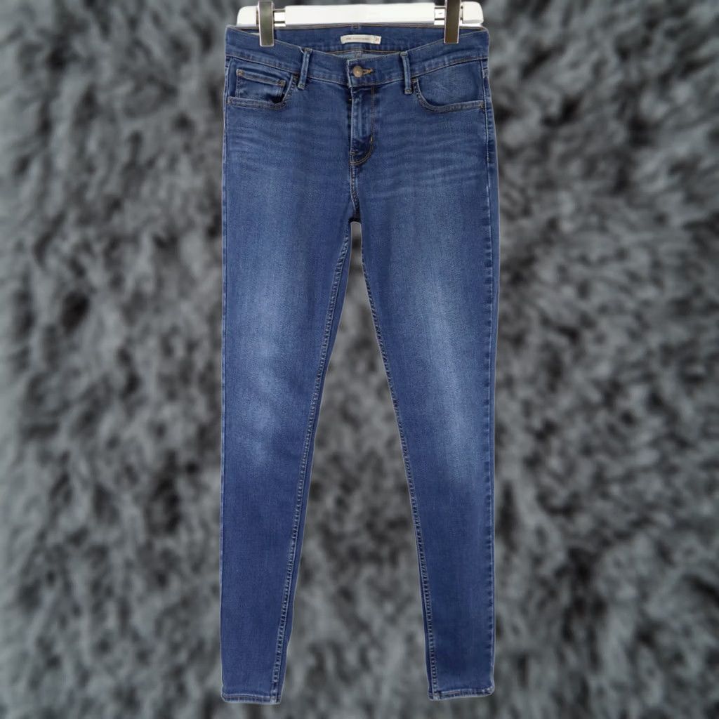 Levi's LEVI'S 710 Super Skinny Jeans Women's W31/L32 Blue Zip Fly Logo Fade Effect Size 24" / US 00 / IT 34 - 1 Thumbnail