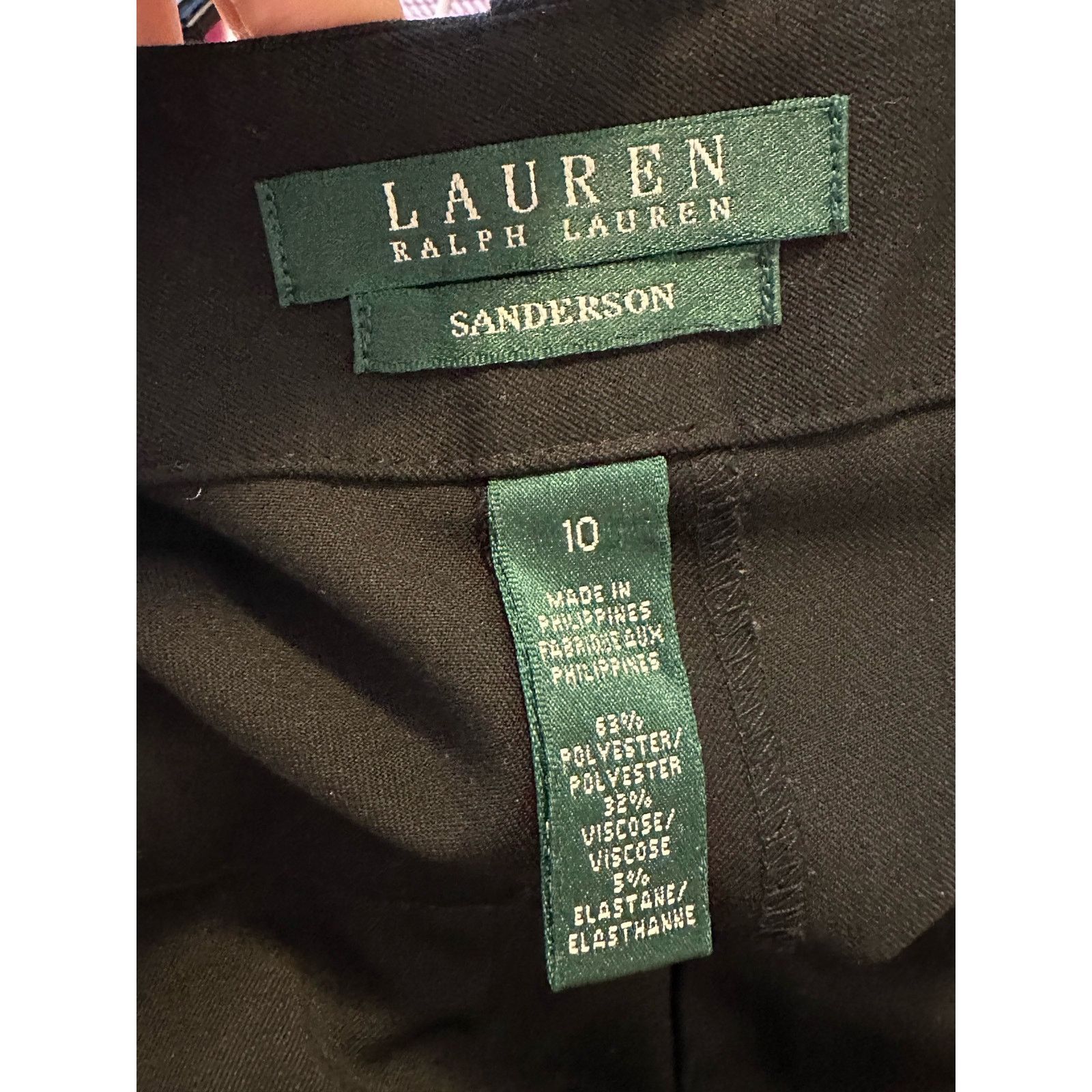 Ralph Lauren Ralph Lauren black flat front pants size 10 Size 32" / US 10 / IT 46 - 4 Thumbnail