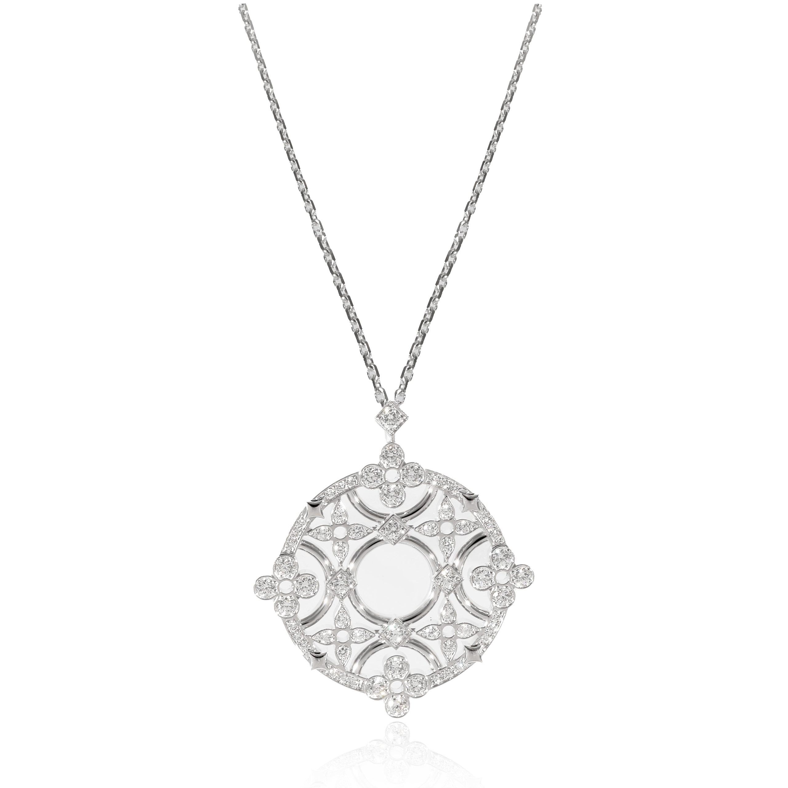 Louis Vuitton Dentelle Necklace in 18K White Gold 1.1 CTW