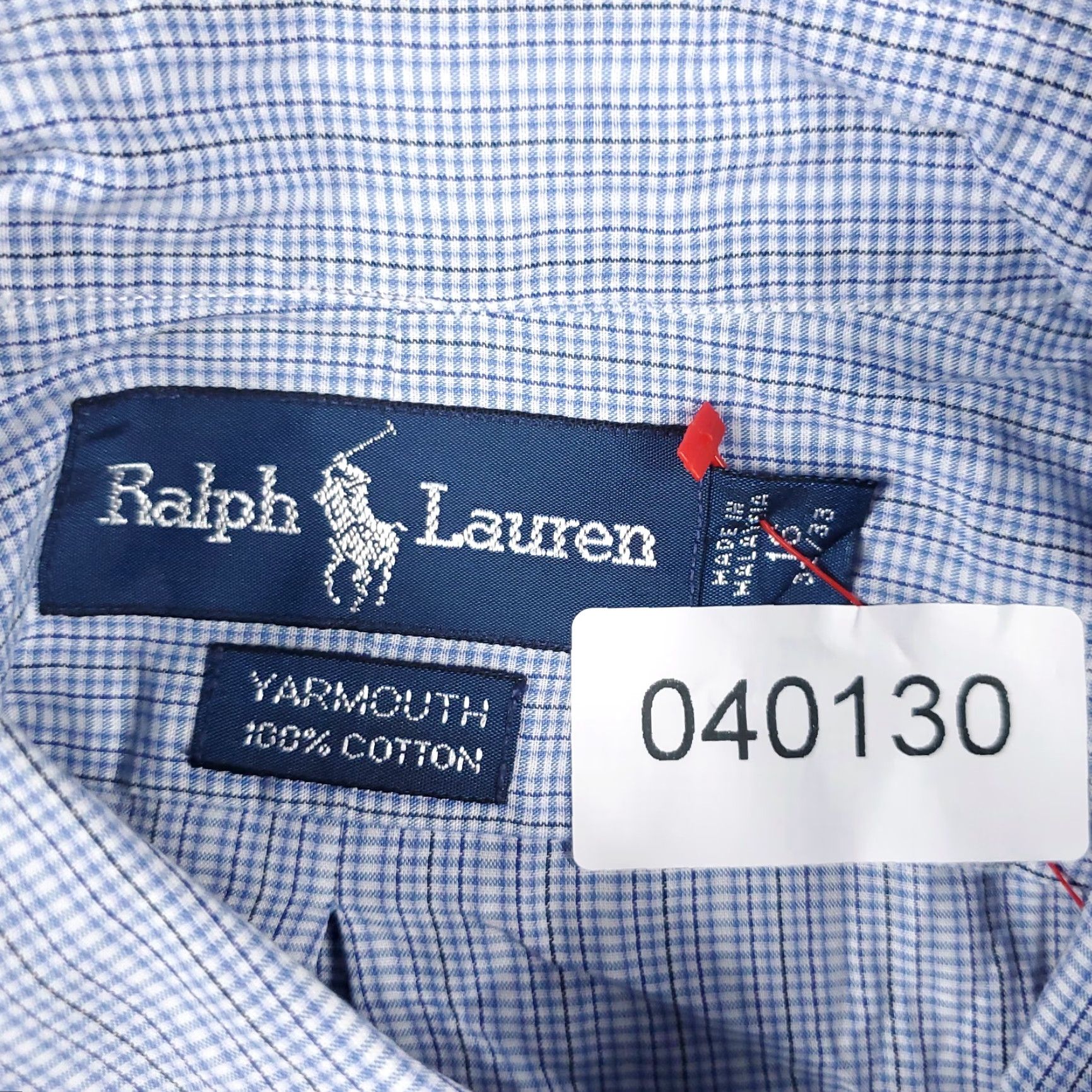 Ralph Lauren Ralph Lauren Dress Shirt Mens 16 Blue Striped Long Sleeve Button-Up Regular Fit Size 42R - 7 Thumbnail