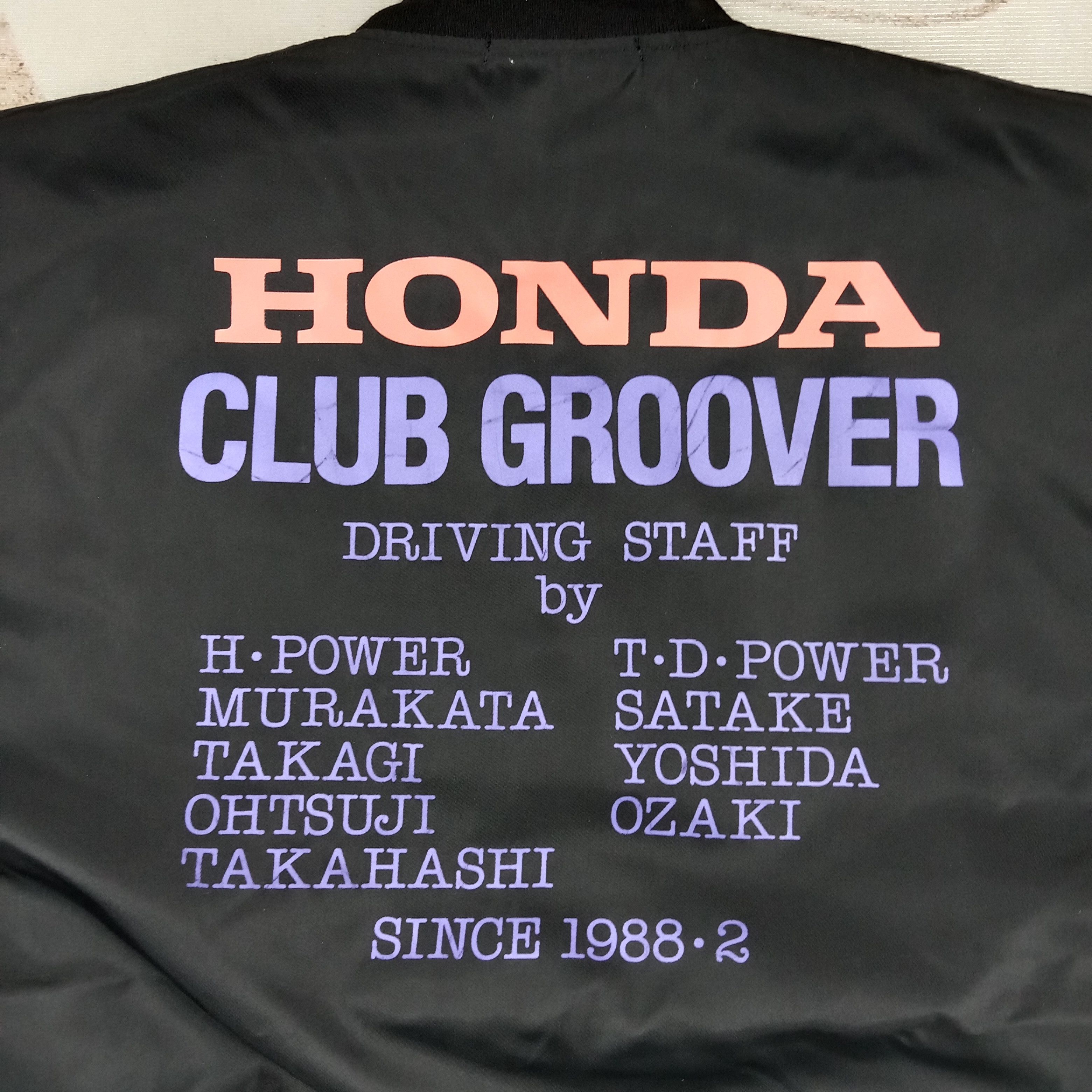 Honda Honda Club Groover Racing Staff Bomber Jacket C289N26 Size US L / EU 52-54 / 3 - 2 Thumbnail