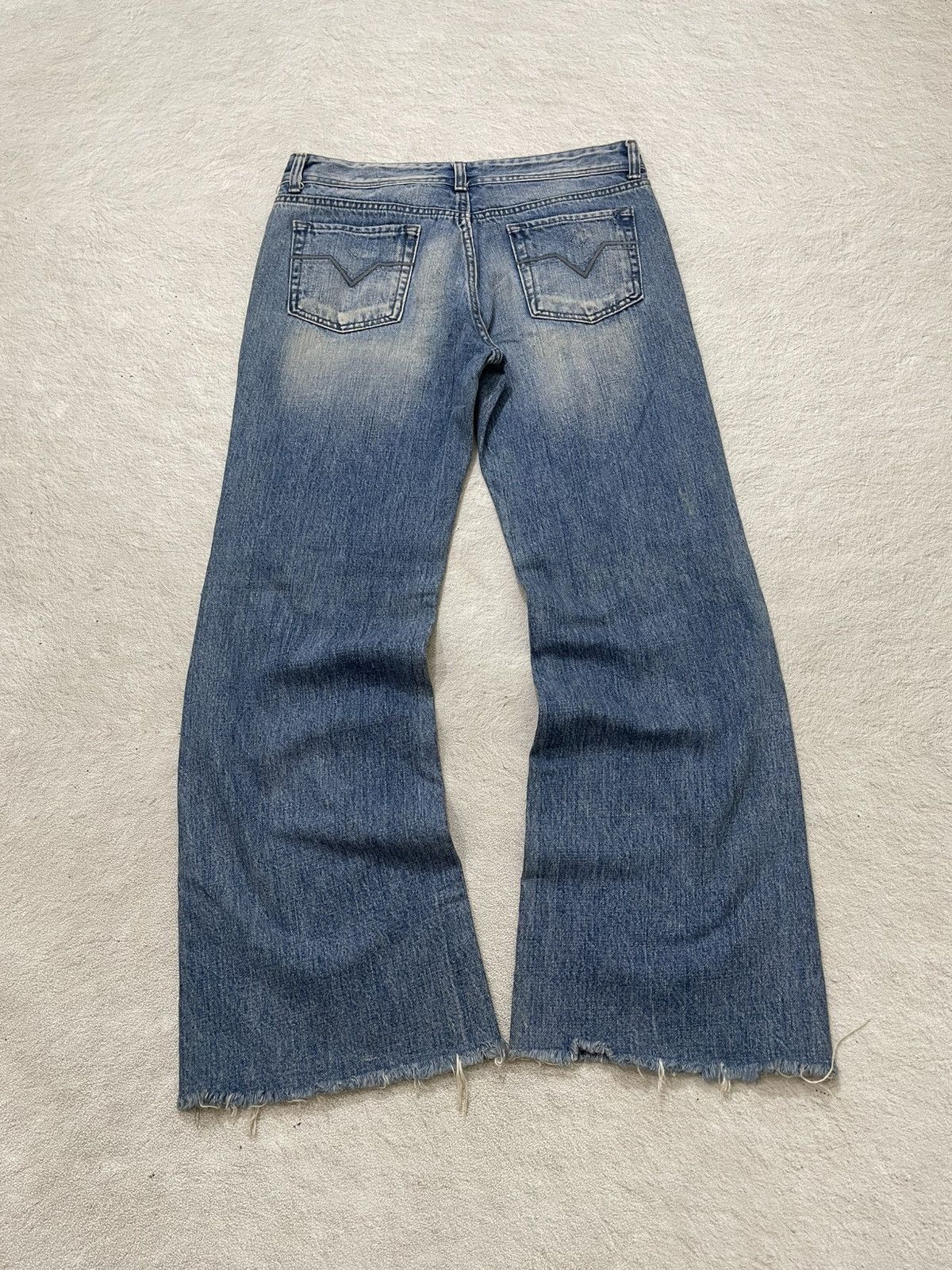 Kapital 2000s Diesel Flare Denim Washed Ripped Jeans Y2K ifsix LGB Size US 31 - 6 Thumbnail
