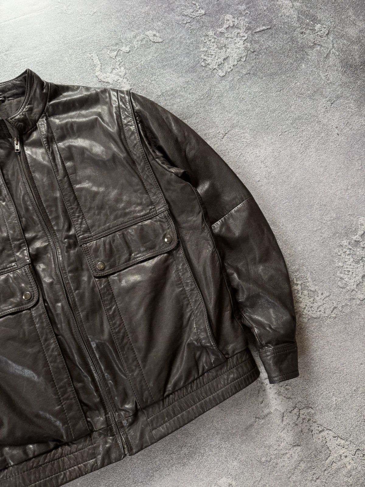 Vintage Leather S aviator bomber pilot jacket coat brown Size US S / EU 44-46 / 1 - 4 Thumbnail