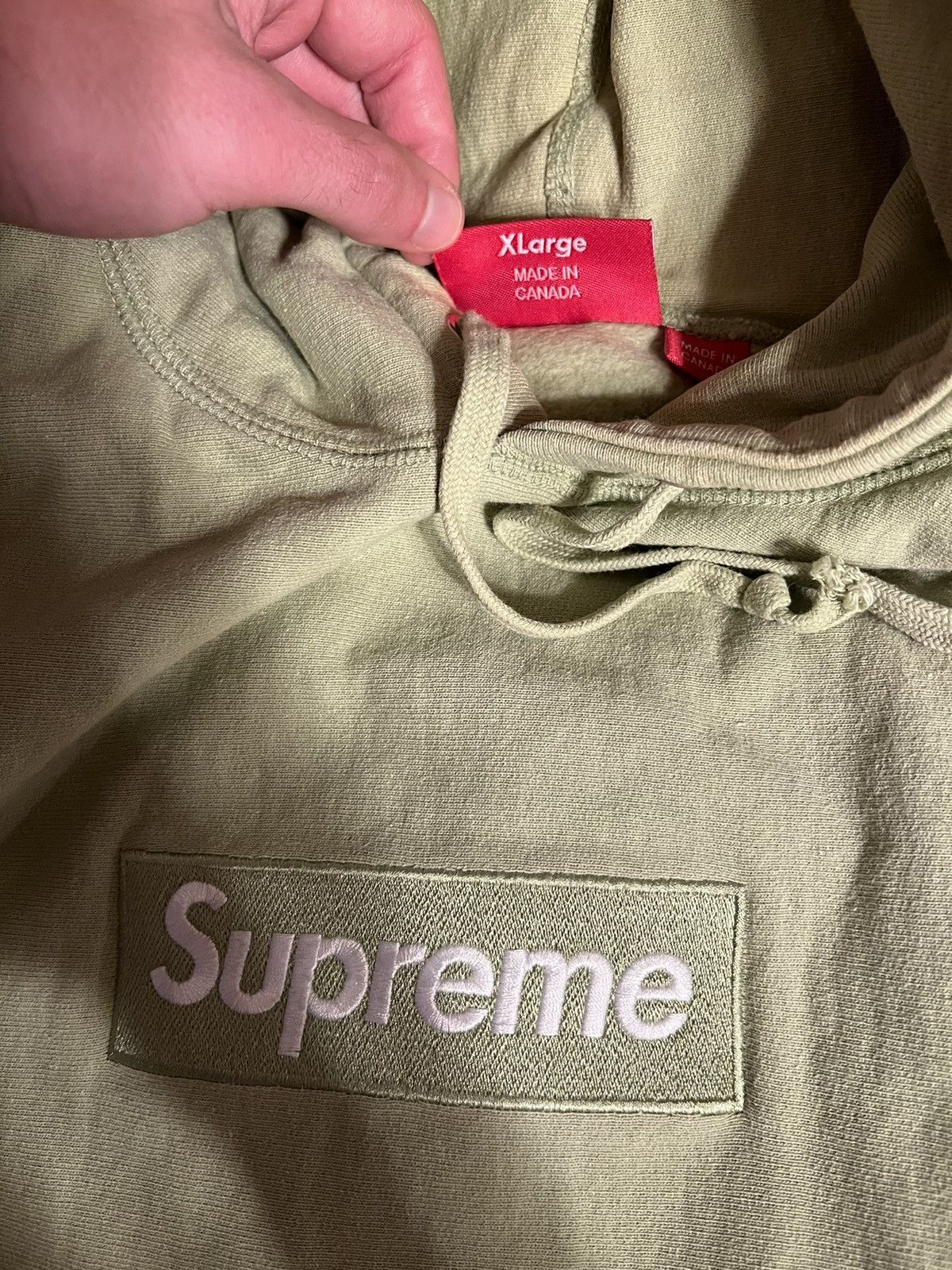 Supreme Supreme Box Logo Hooded Sweatshirt Sage Size US XL / EU 56 / 4 - 4 Thumbnail