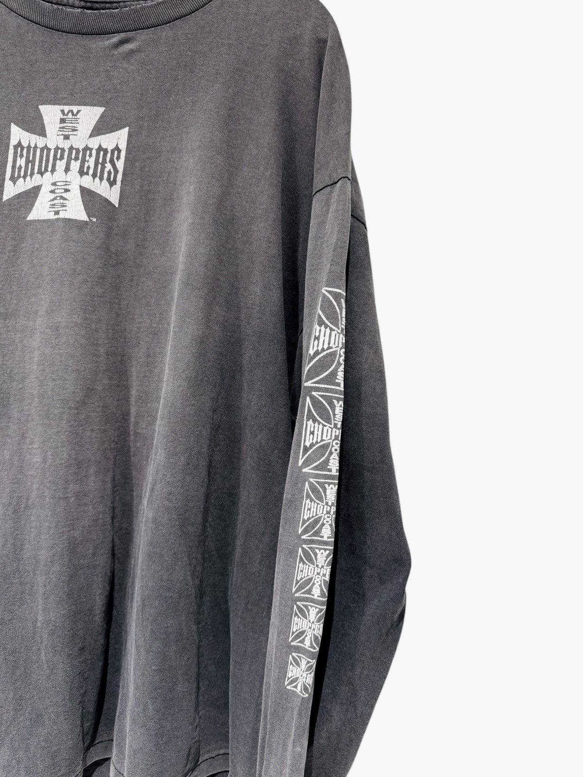 West Coast Choppers Thrashed & Faded Vintage West Coast Choppers Long Sleeve Size US XXL / EU 58 / 5 - 4 Thumbnail