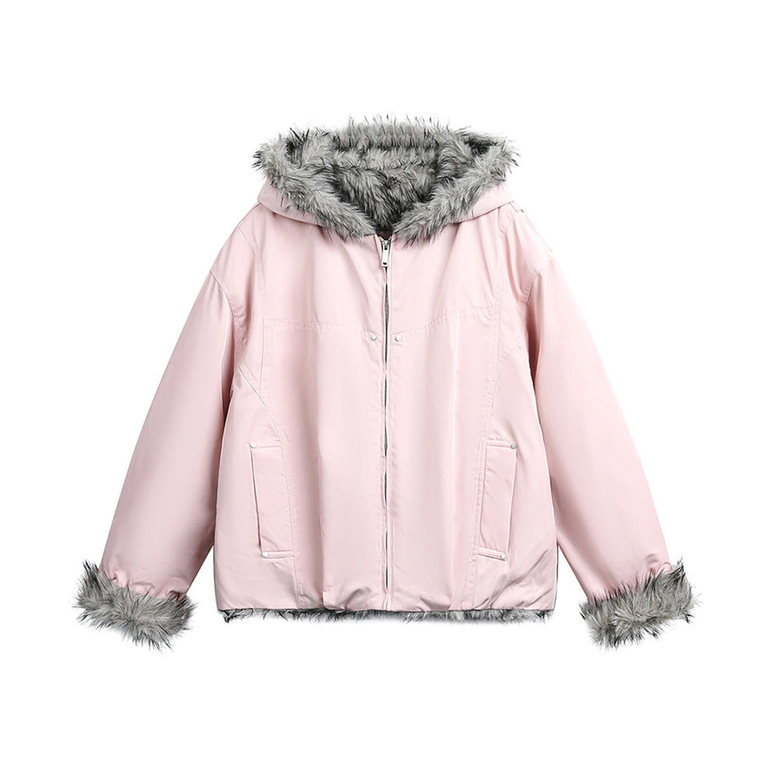 Vintage Cream Faux Fur Lined Hooded Parka Jacket, Warm Outerwear Size US M / EU 48-50 / 2 - 7 Thumbnail
