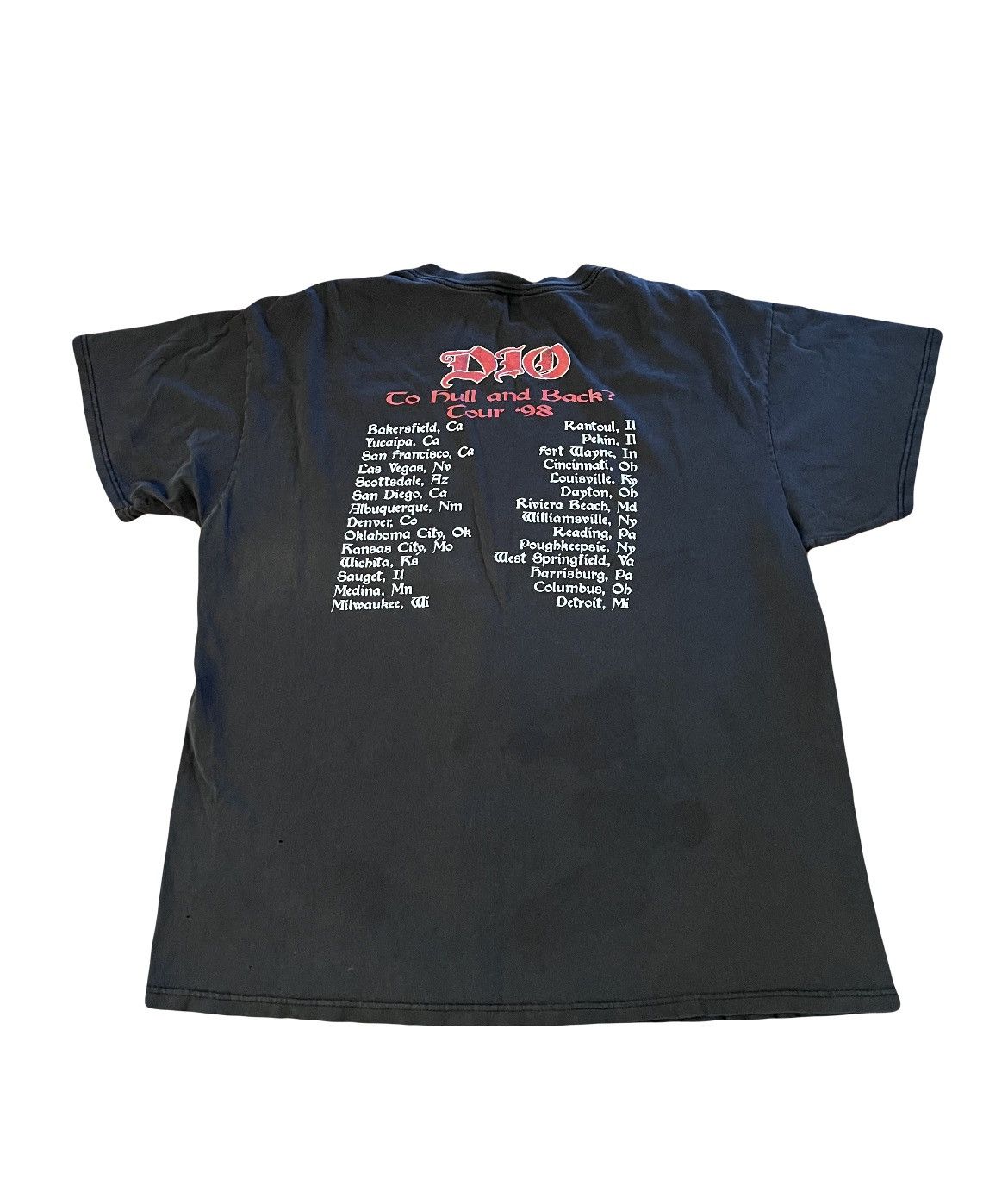 Vintage Vintage 1998 dio tour shirt Size US XL / EU 56 / 4 - 3 Thumbnail