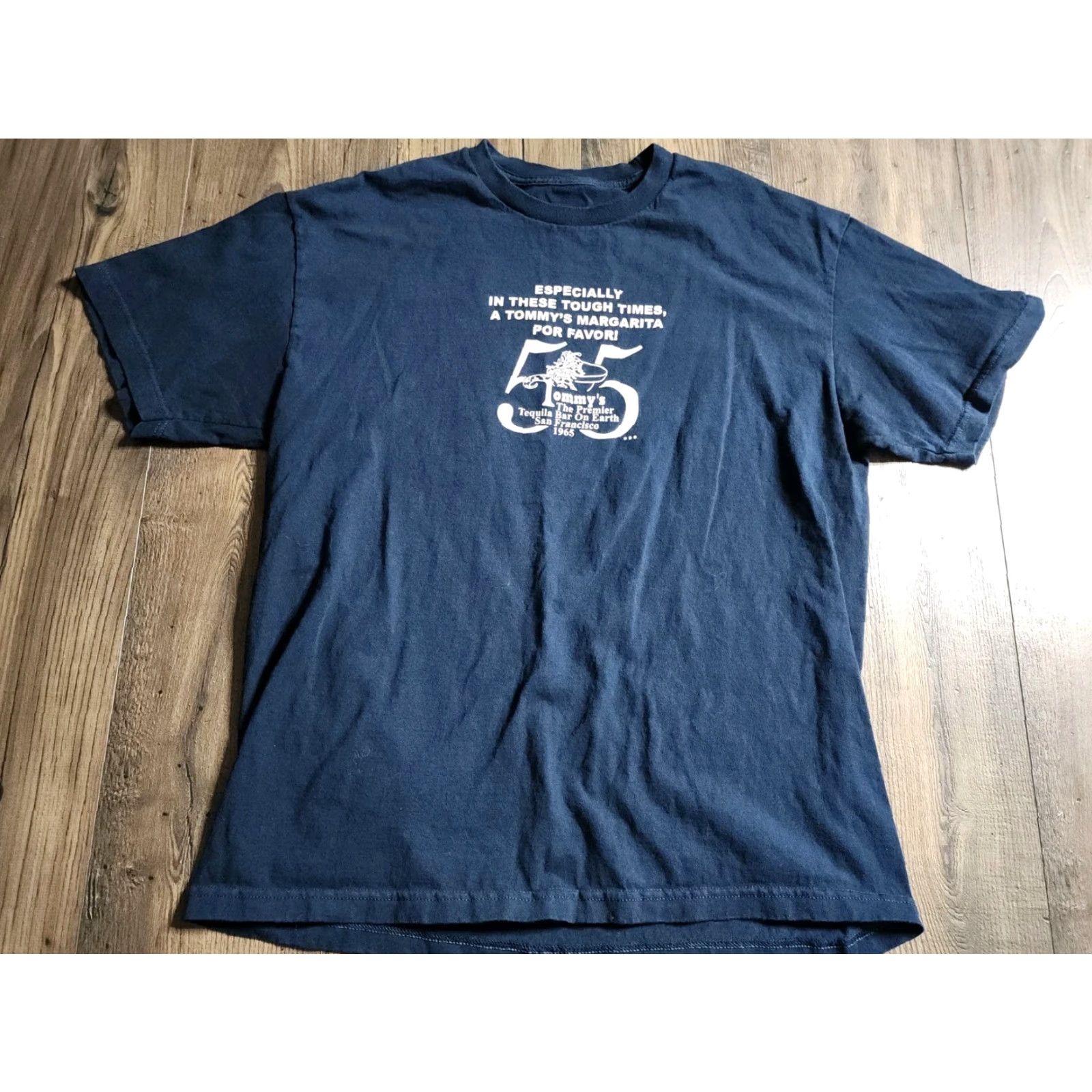 Doublet Mens M T Shirt Tommy's Margarita Bar San Francisco Double-Sided Beach Graphic Tee Blue 100% Cotton Size US M / EU 48-50 / 2 - 2 Thumbnail