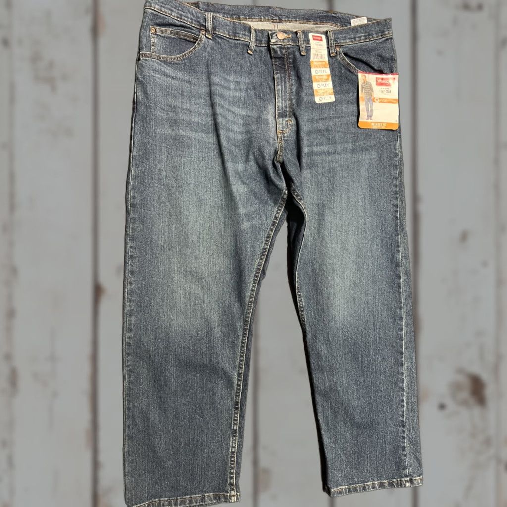 Wrangler VINTAGE Wrangler Jeans Men’s Straight Fit 44x29 Blue Cotton Stretch 13MWZ Cowboy Stars USA Size US 44 / EU 60 - 1 Thumbnail