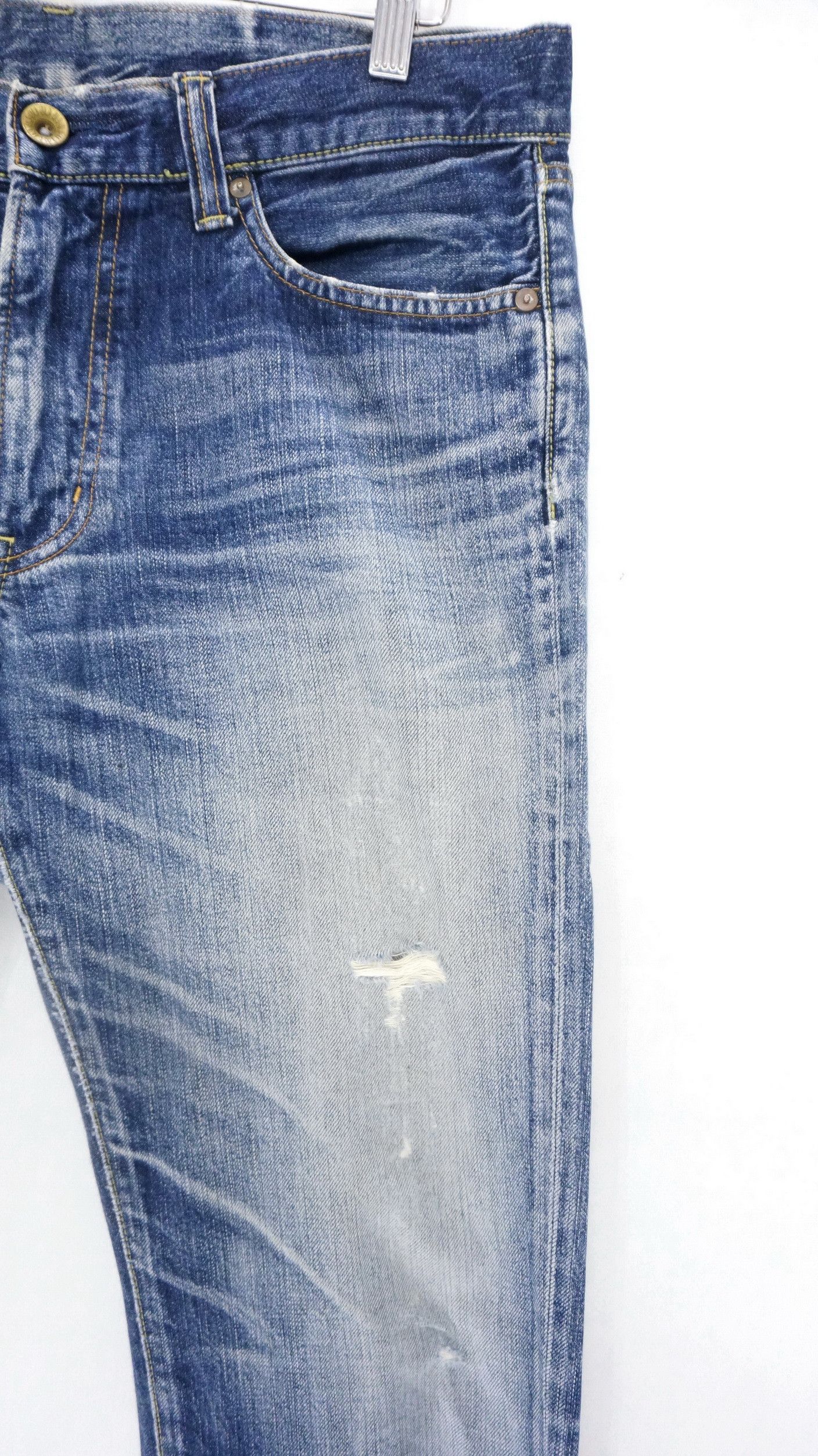 Japanese Brand Uniqlo Jeans UJ S002 Distressed Ripped Vintage Jeans W34 Size US 34 / EU 50 - 4 Thumbnail