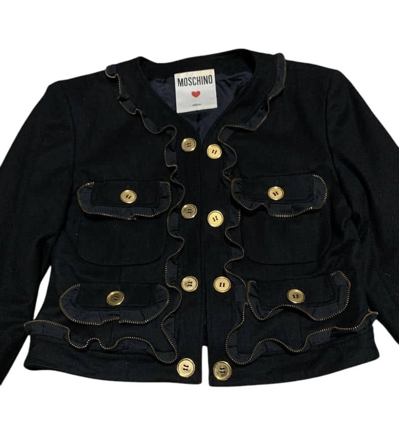 Moschino Moschino Milano Wool Cardigan Jacket Nice Design Size XS / US 0-2 / IT 36-38 - 4 Thumbnail