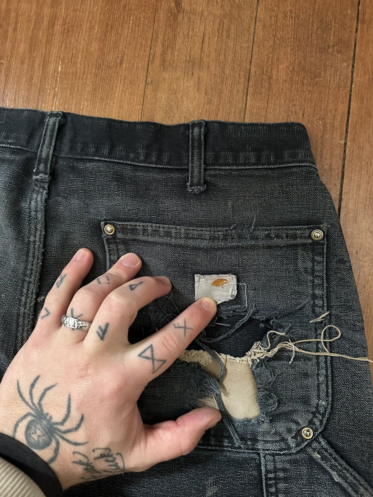 Carhartt × Vintage Carhartt vintage thrashed faded work pants Size US 33 - 7 Thumbnail