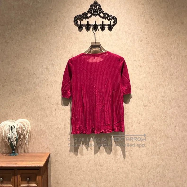 Loro Piana Loro Piana Purple Knitted Short Sleeve Size XS / US 0-2 / IT 36-38 - 2 Thumbnail