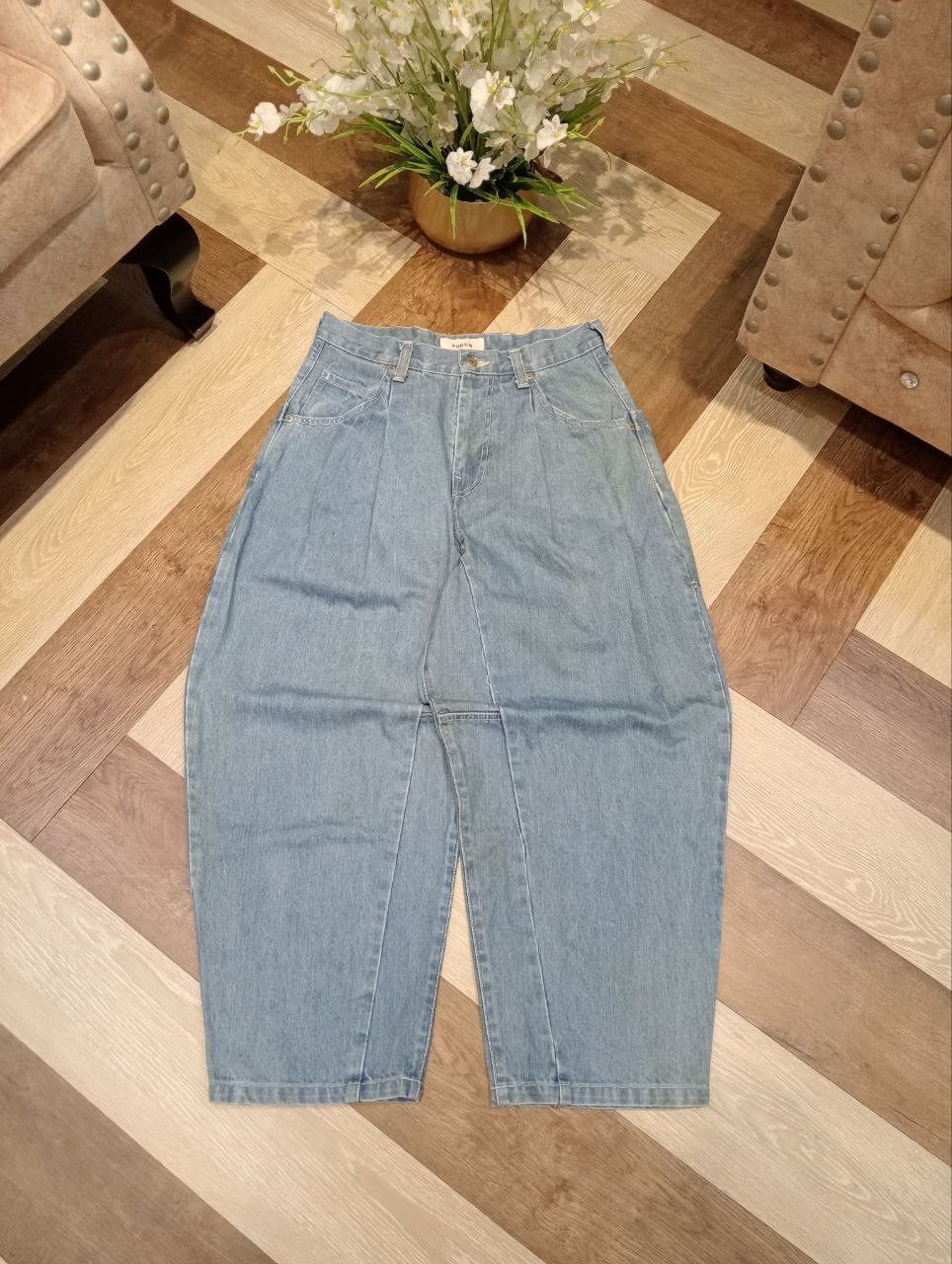 Issey Miyake RARE ZUCCA BY ISSEY MIYAKE BALLOON BAGGY BLUE DENIM PANTS Size US 31 - 1 Thumbnail