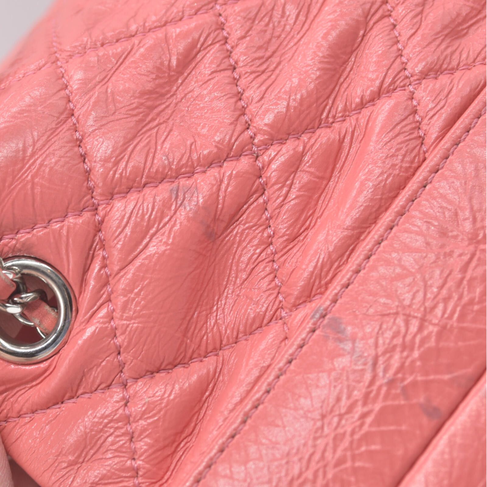 Chanel $4500 Chanel Pink CC Chain Drawstring Bucket Bag Leather Size ONE SIZE - 8 Thumbnail