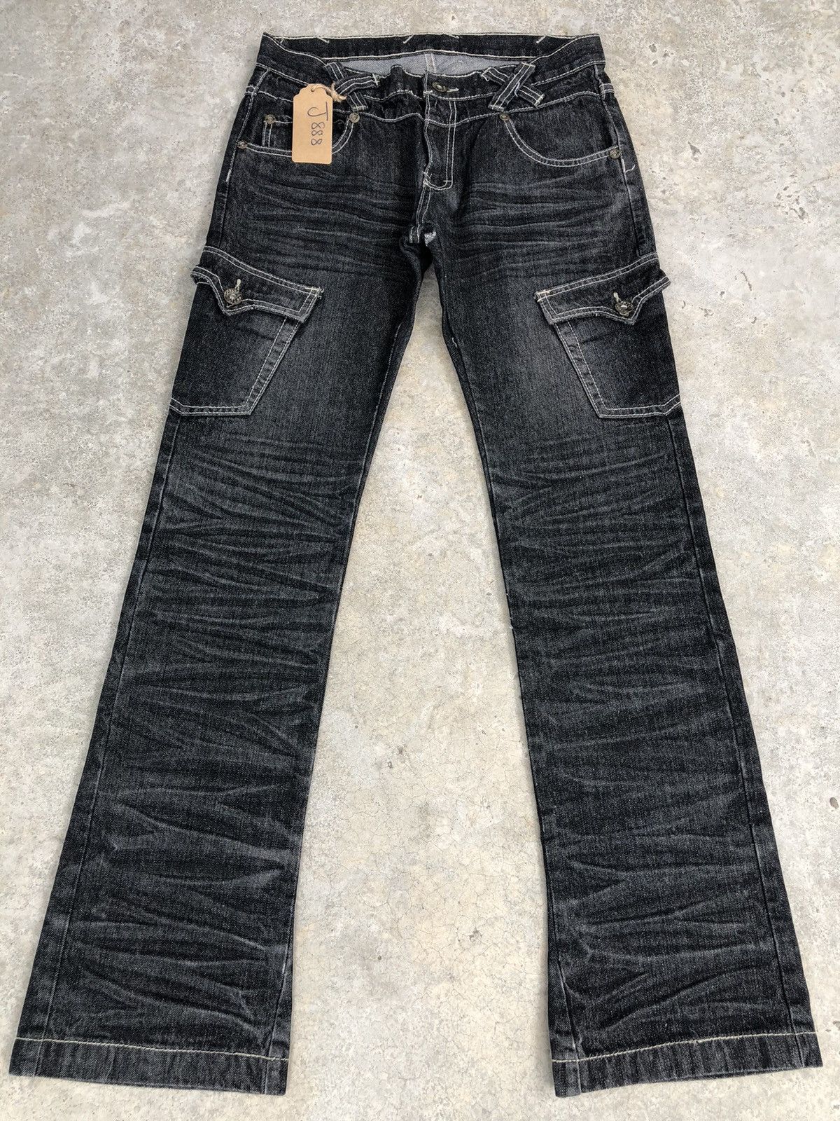 Japanese Brand Japanese Daily News Flared Jeans Distressed Jeans Size US 32 / EU 48 - 1 Thumbnail