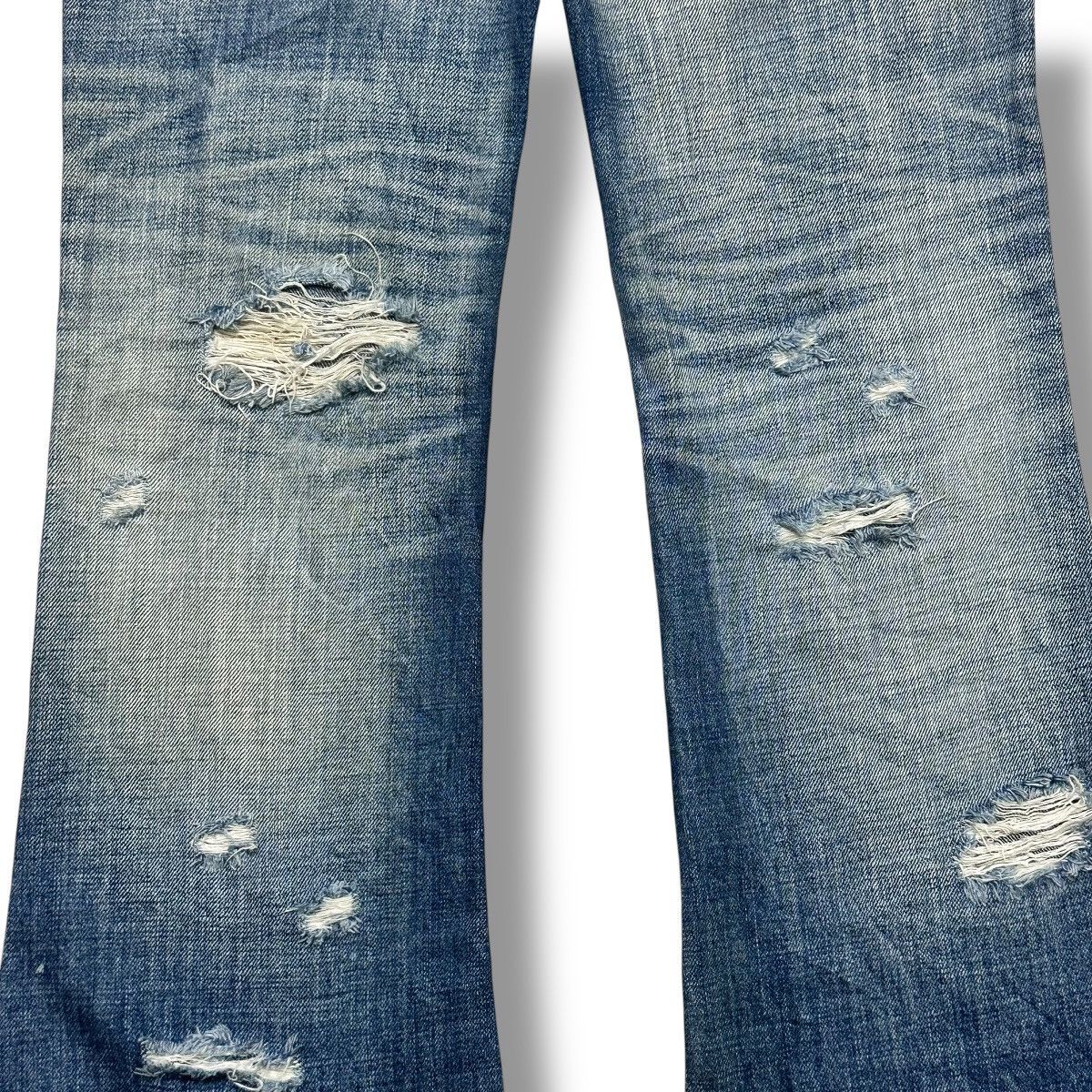 Vintage Vintage Varosh Bell-Bottom Flare Distressed Ripped Faded 💥 Size US 30 / EU 46 - 6 Thumbnail