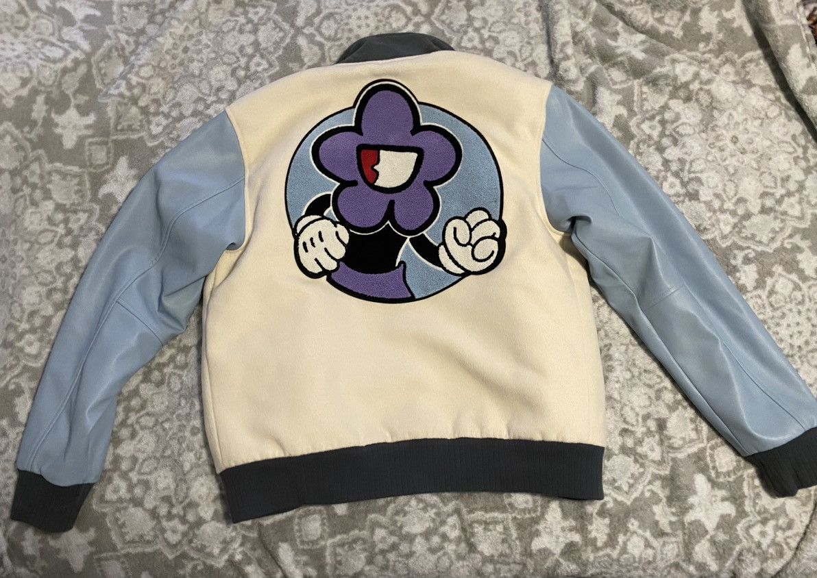 Other CREAM/BLUE FlOWER BOY VARSITY JACKET (DAVRILSUPPLY) Size US L / EU 52-54 / 3 - 1 Thumbnail