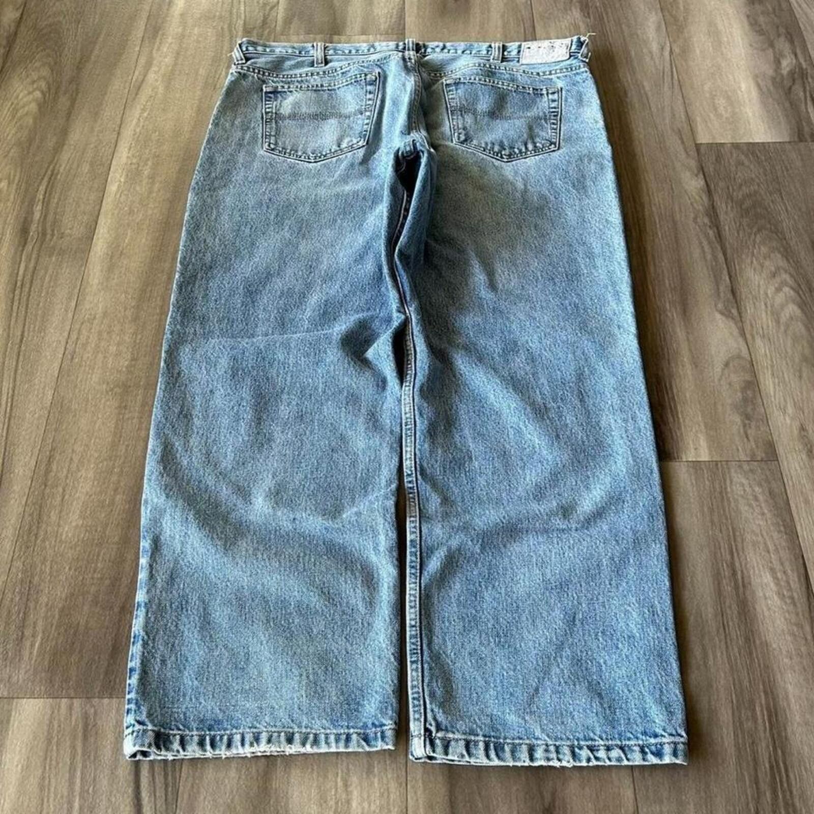 Izod Vintage Light Wash Baggy blue denim jeans wide leg 40/30 Size US 40 / EU 56 - 1 Thumbnail