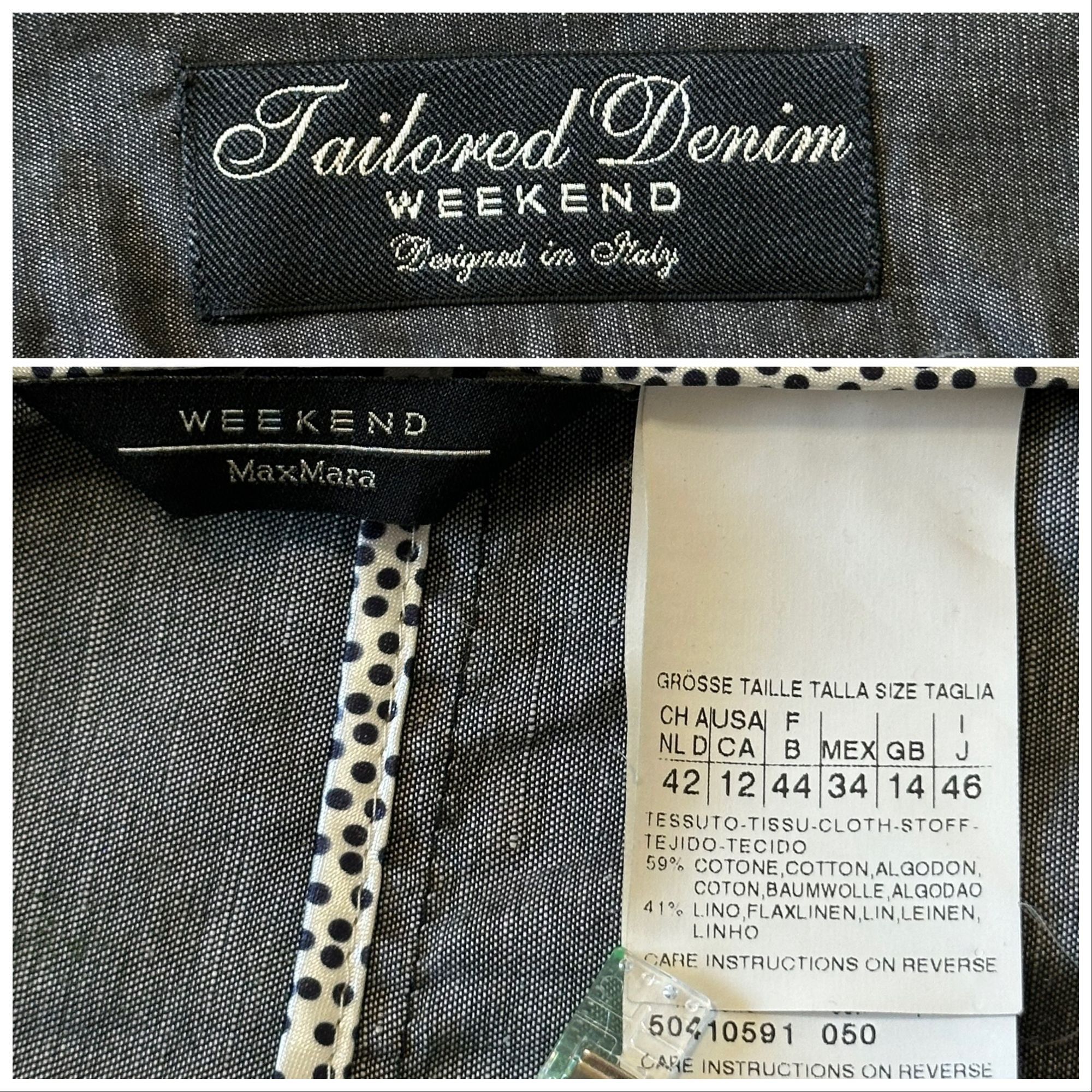 Weekend Max Mara Weekend Max Mara Linen Cotton Jacket EU42/US12 Size XL / US 12-14 / IT 48-50 - 3 Thumbnail