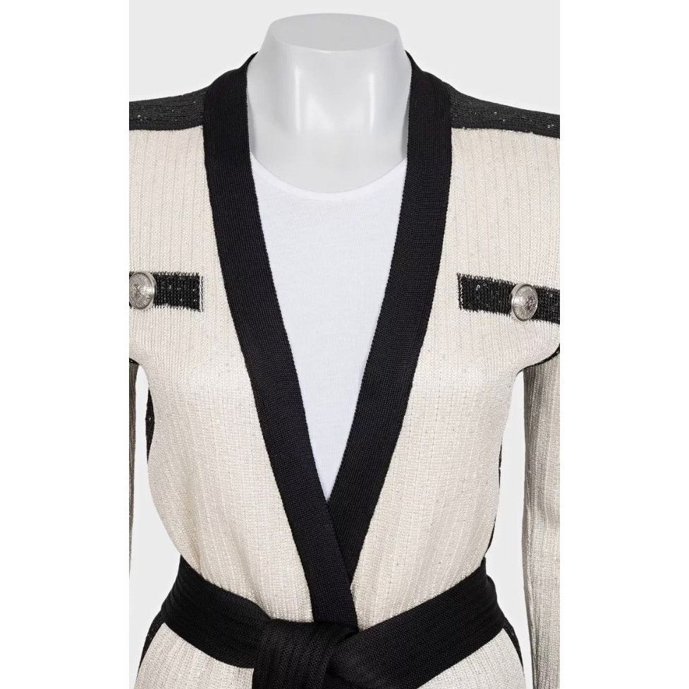 Balmain NWOT Balmain White Long Cardigan with Belt - EU36/S Size XS / US 0-2 / IT 36-38 - 4 Thumbnail
