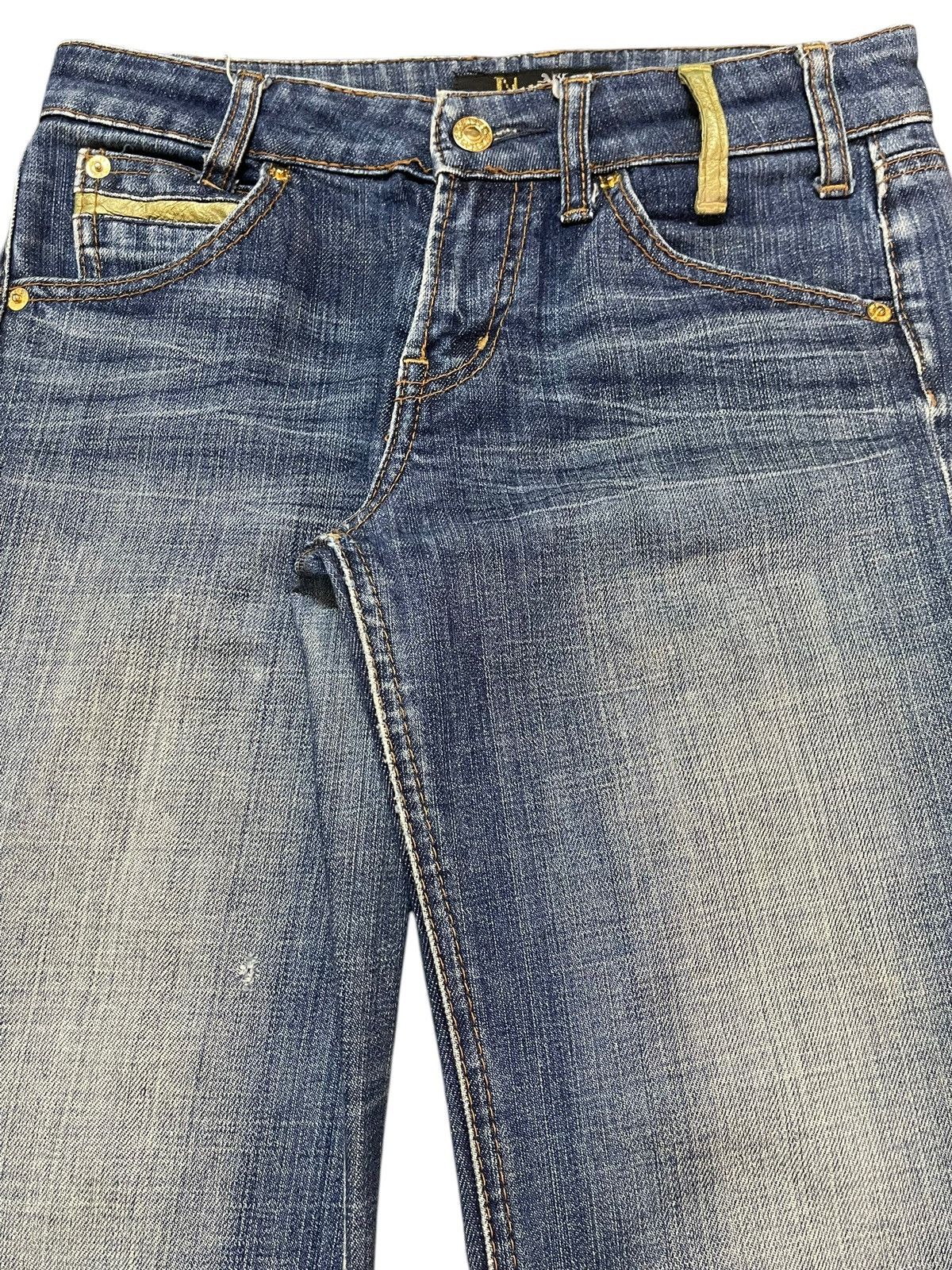 14th Addiction Vintage Japanese Brand Blue Faded Wash Style Flare Jeans Size US 28 / EU 44 - 4 Thumbnail